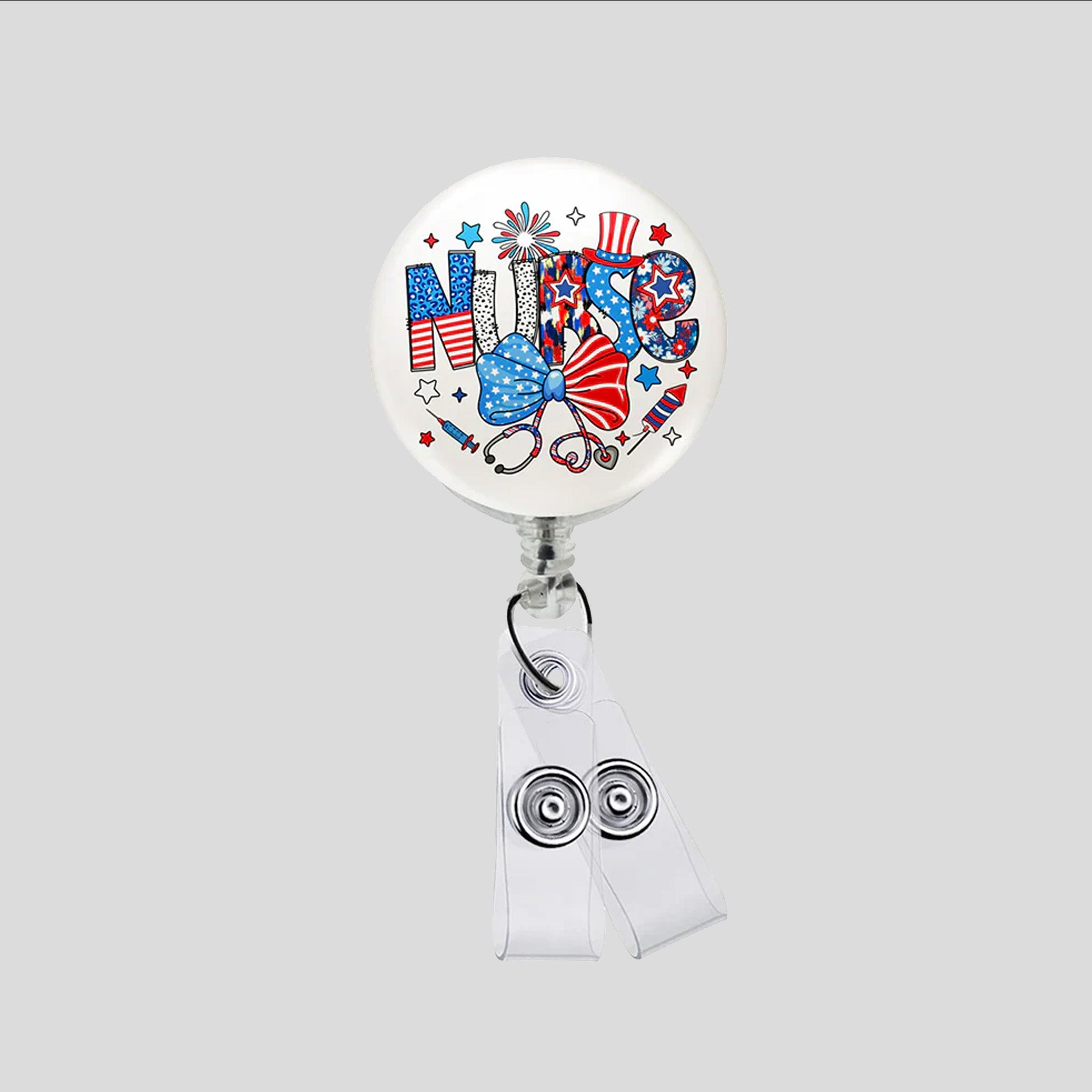 Patriotic Nurse Badge Reel