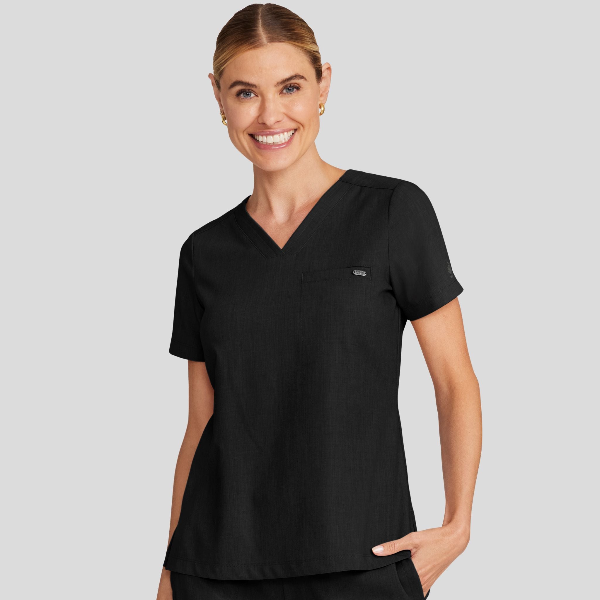 Women's Billie V-Neck Scrub Top | Black