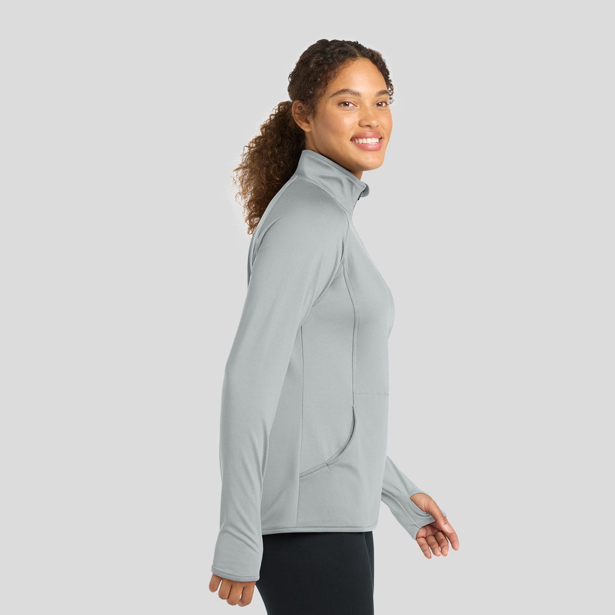 Women's Sport-Wickยฎ Stretch 1/4-Zip Pullover | Silver
