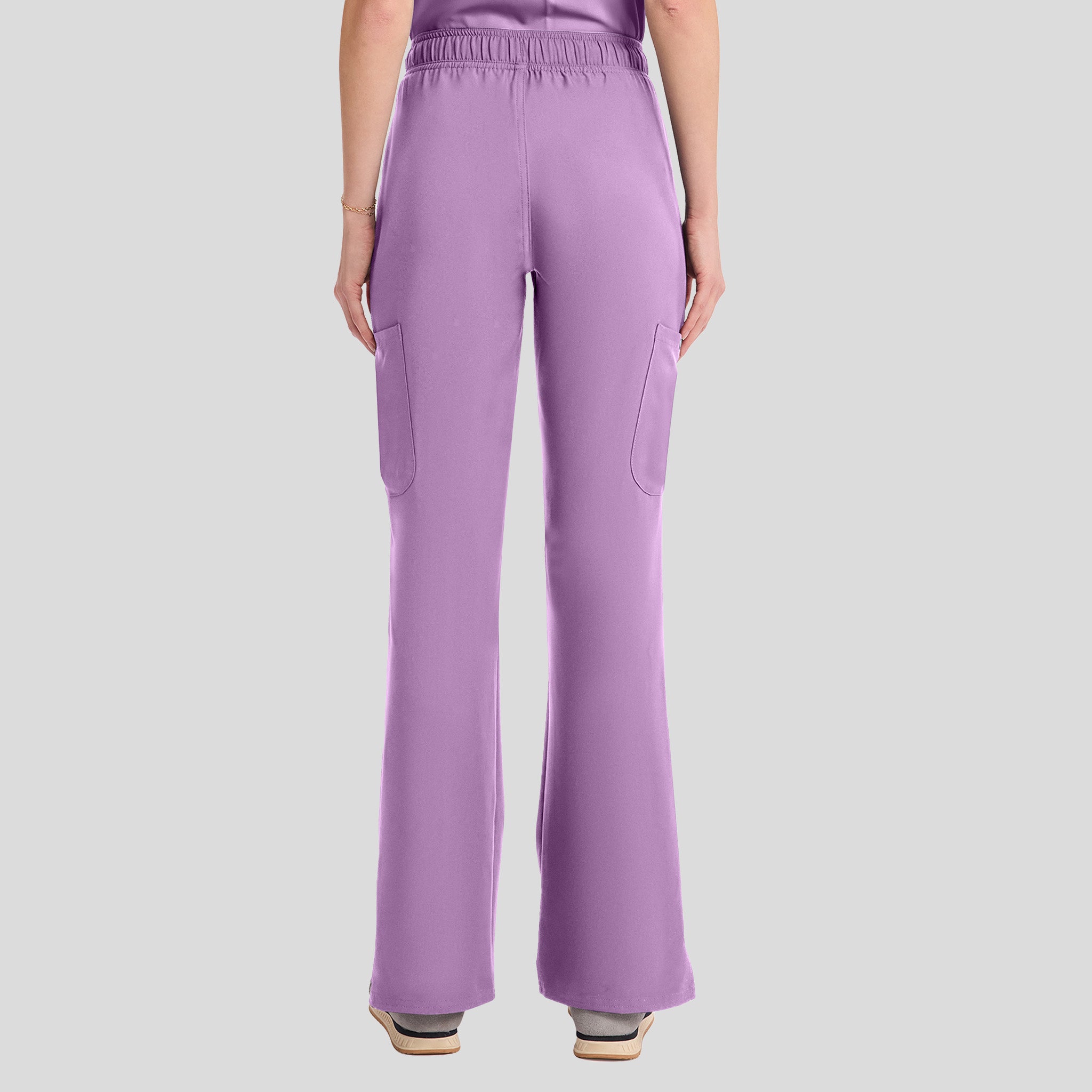 Mid Rise Flare Leg Scrub Pant | Lilac