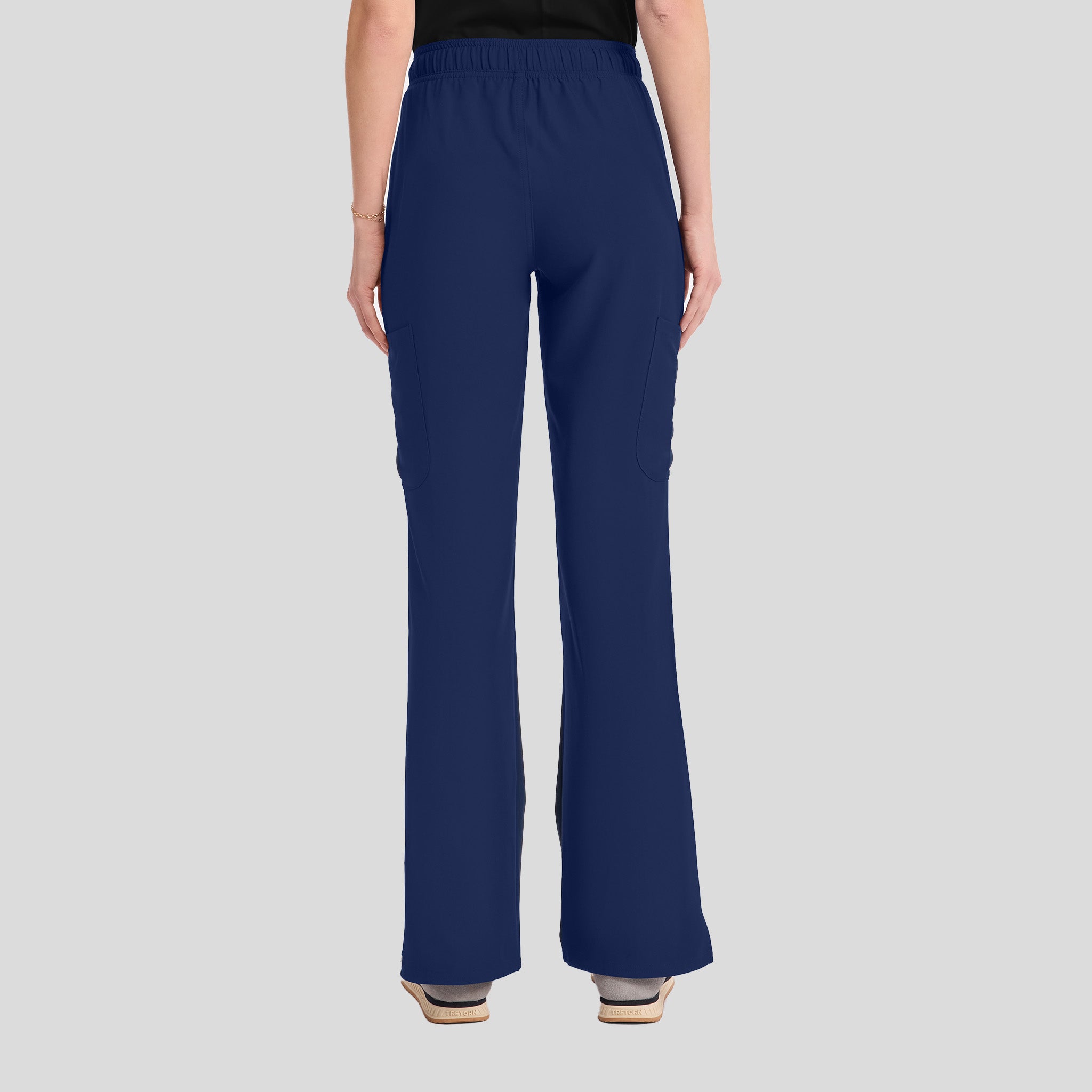 Mid Rise Flare Leg Scrub Pant | Navy