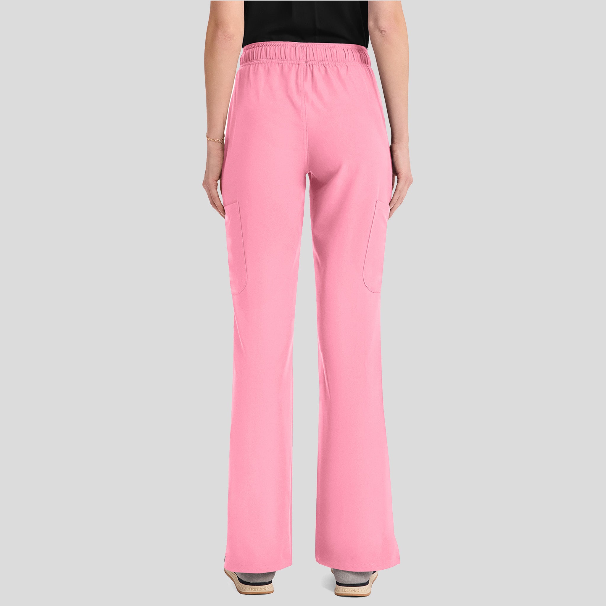 Mid Rise Flare Leg Scrub Pant | Taffy Pink