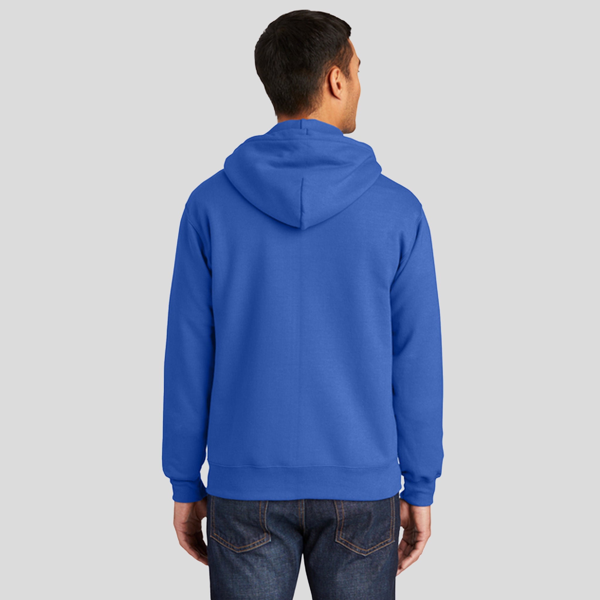 Essential Fleece Full-Zip Hooded Sweatshirt | Royal