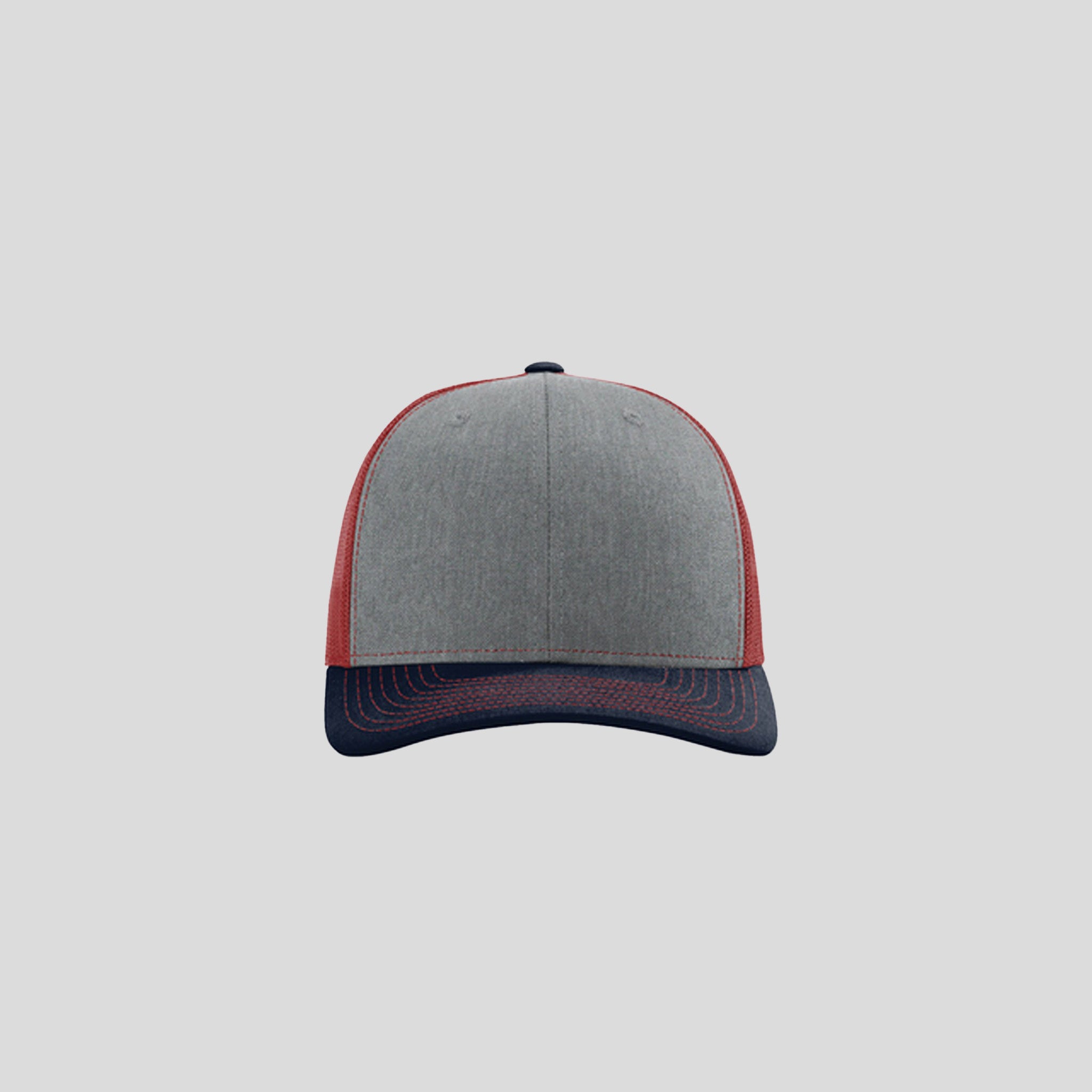 Richardson Trucker Cap | Heather Grey/Cardinal/Navy