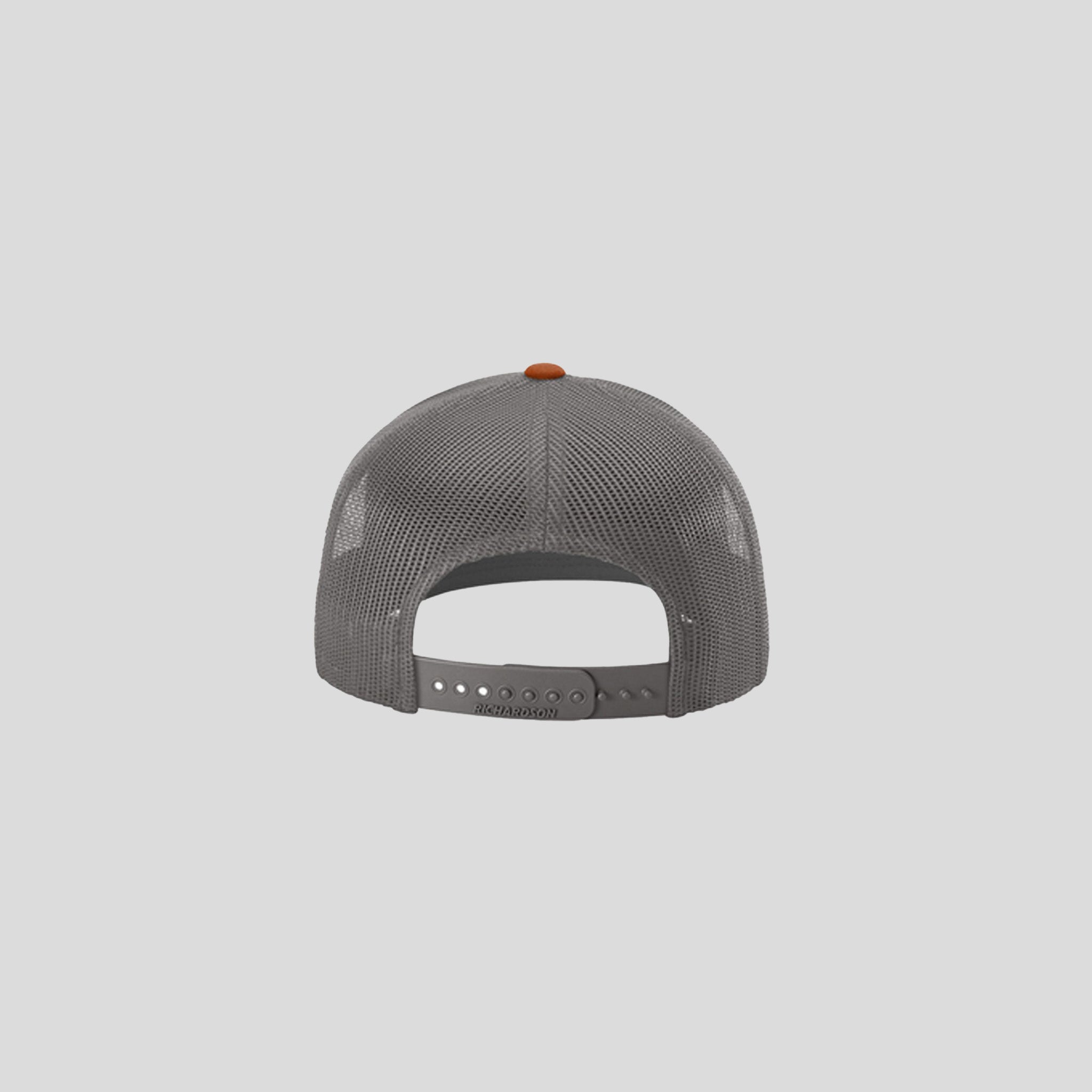 Richardson Trucker Cap | Heather Grey/Charcoal/Dark Orange