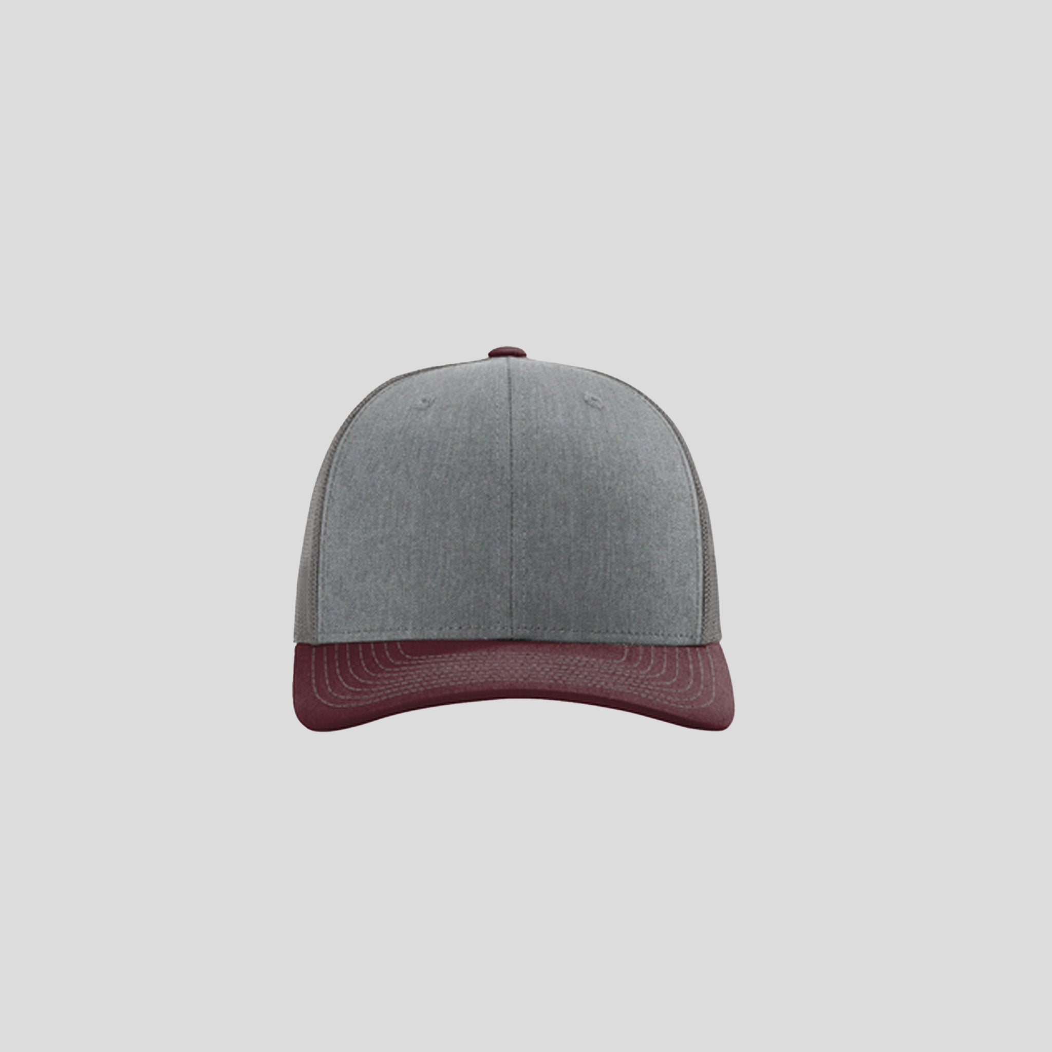 Richardson Trucker Cap | Heather Grey/Charcoal/Maroon