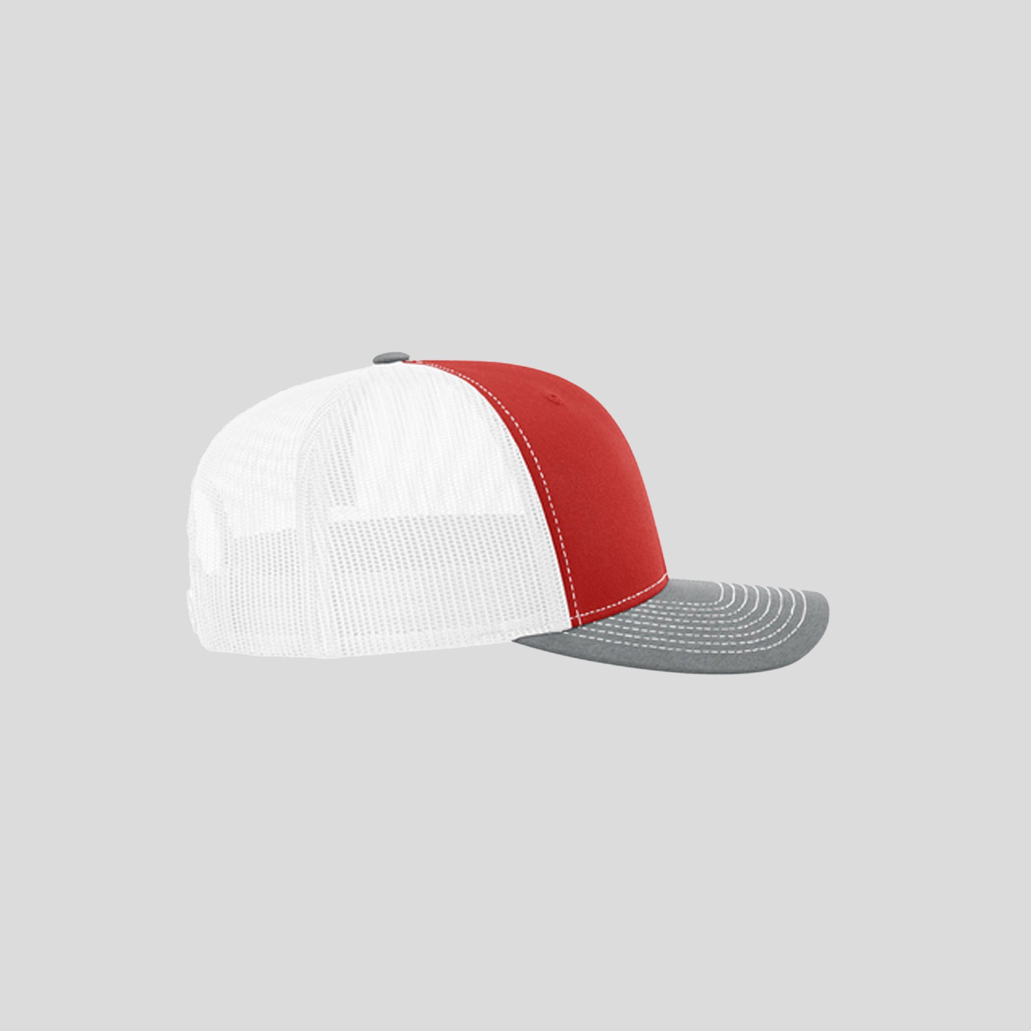 Richardson Trucker Cap | Red/White/Heather Grey