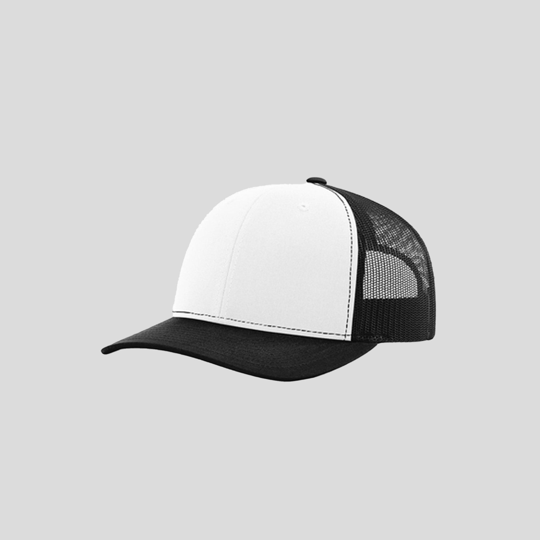 Richardson Trucker Cap | White/Black/Black