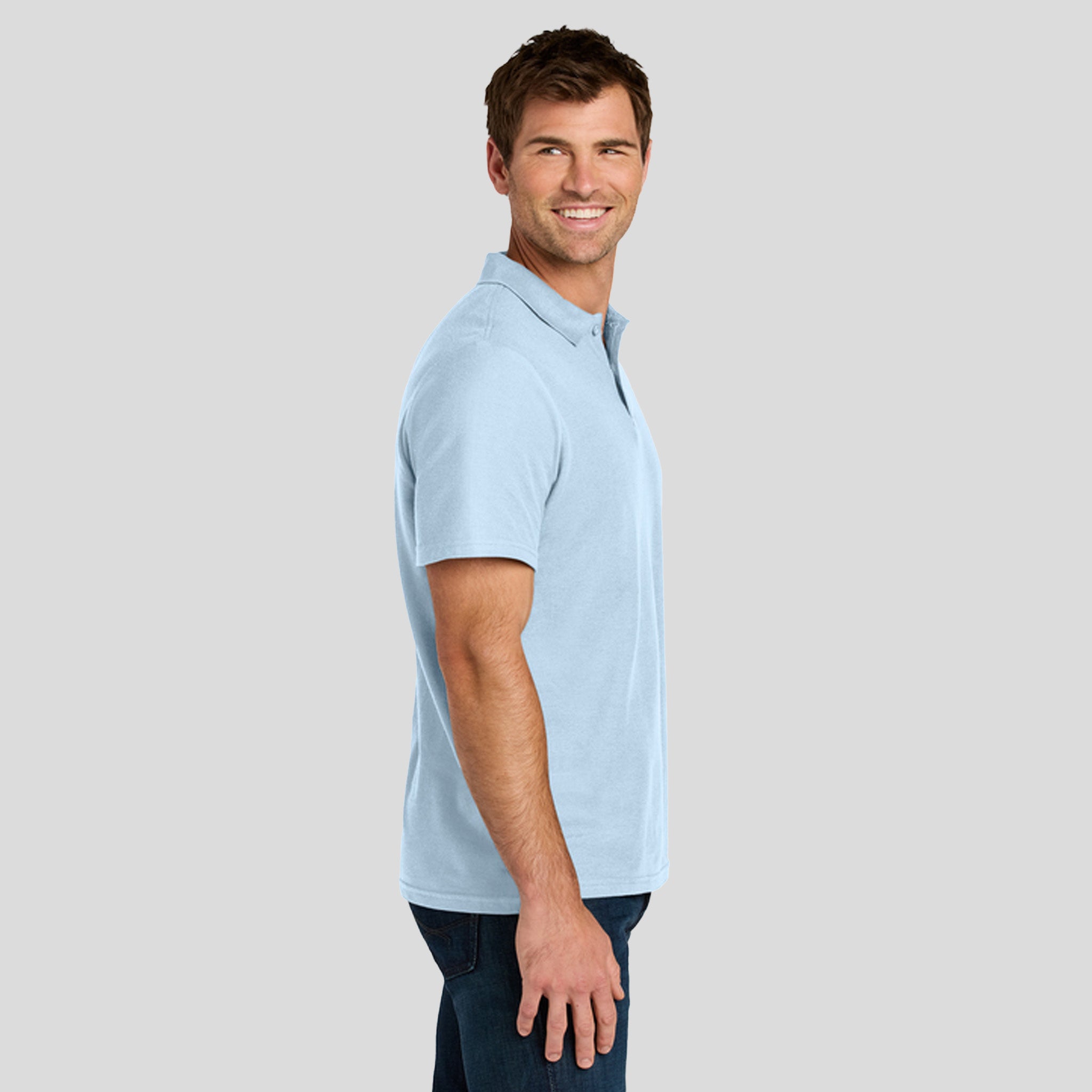 Gildanยฎ Softstyleยฎ Pique Polo | Light Blue