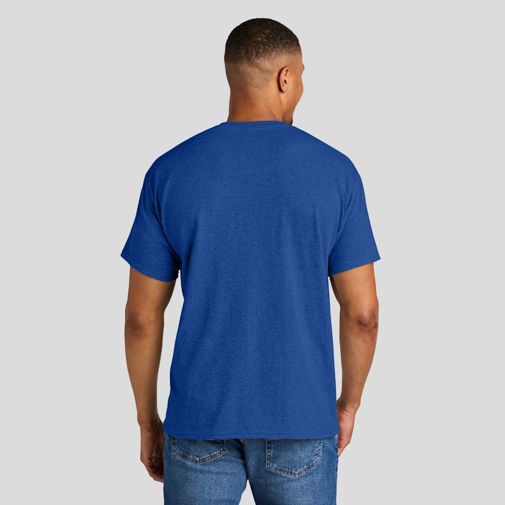 Gildanยฎ DryBlendยฎ 50 Cotton/50 Poly T-Shirt | Heather Deep Royal