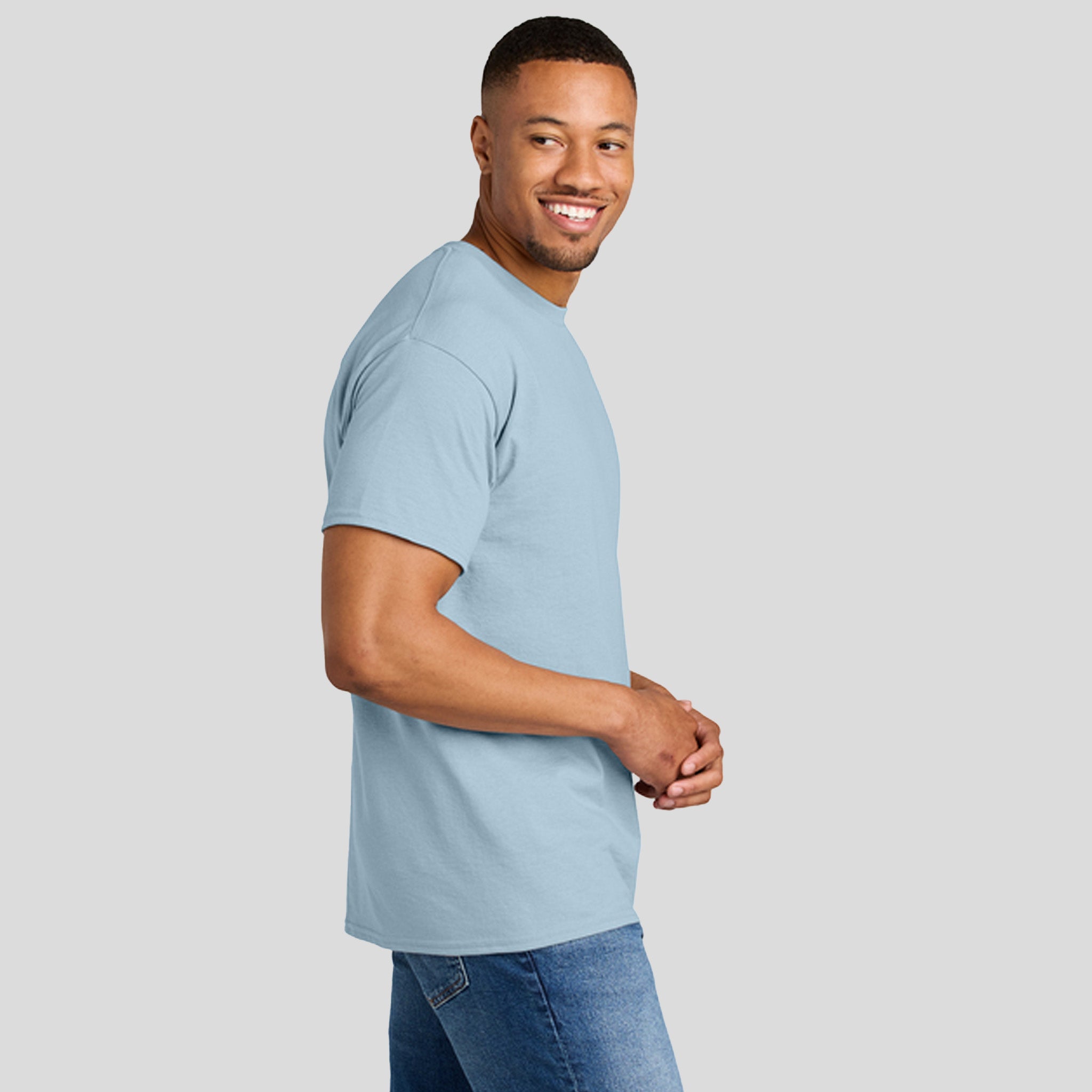 Gildanยฎ DryBlendยฎ 50 Cotton/50 Poly T-Shirt | Light Blue