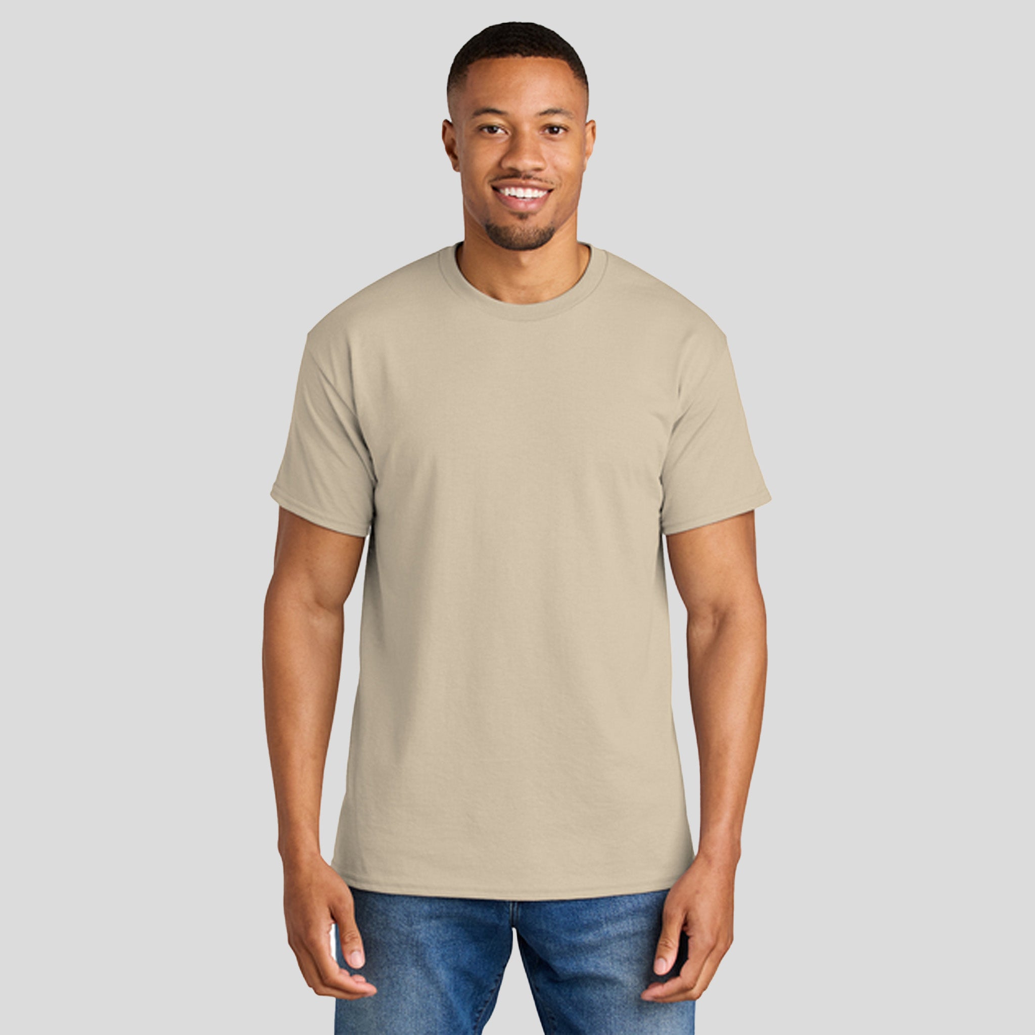 Gildanยฎ DryBlendยฎ 50 Cotton/50 Poly T-Shirt | Sand