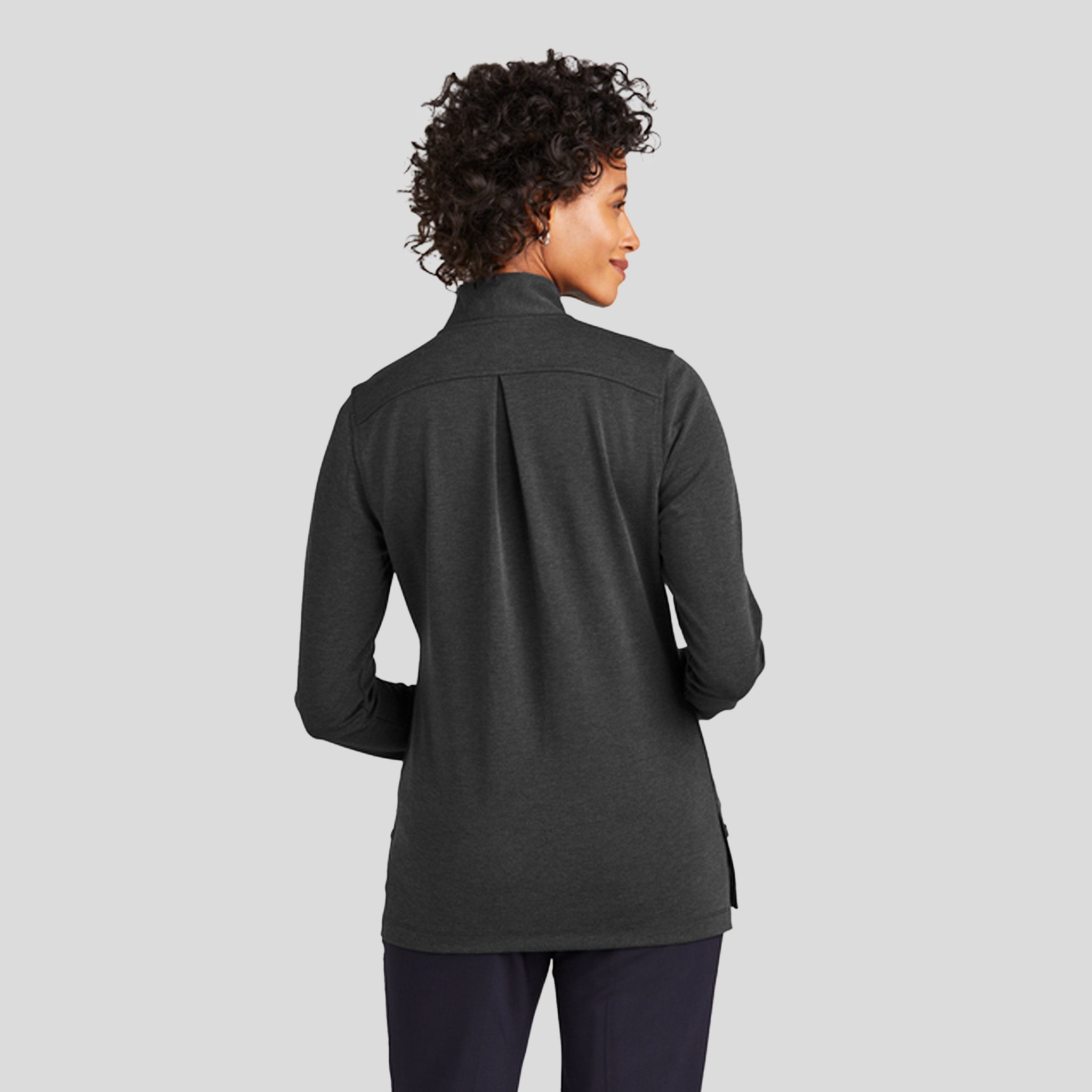 Womenβs Mid-Layer Stretch 1/2-Button | Windsor Grey Heather