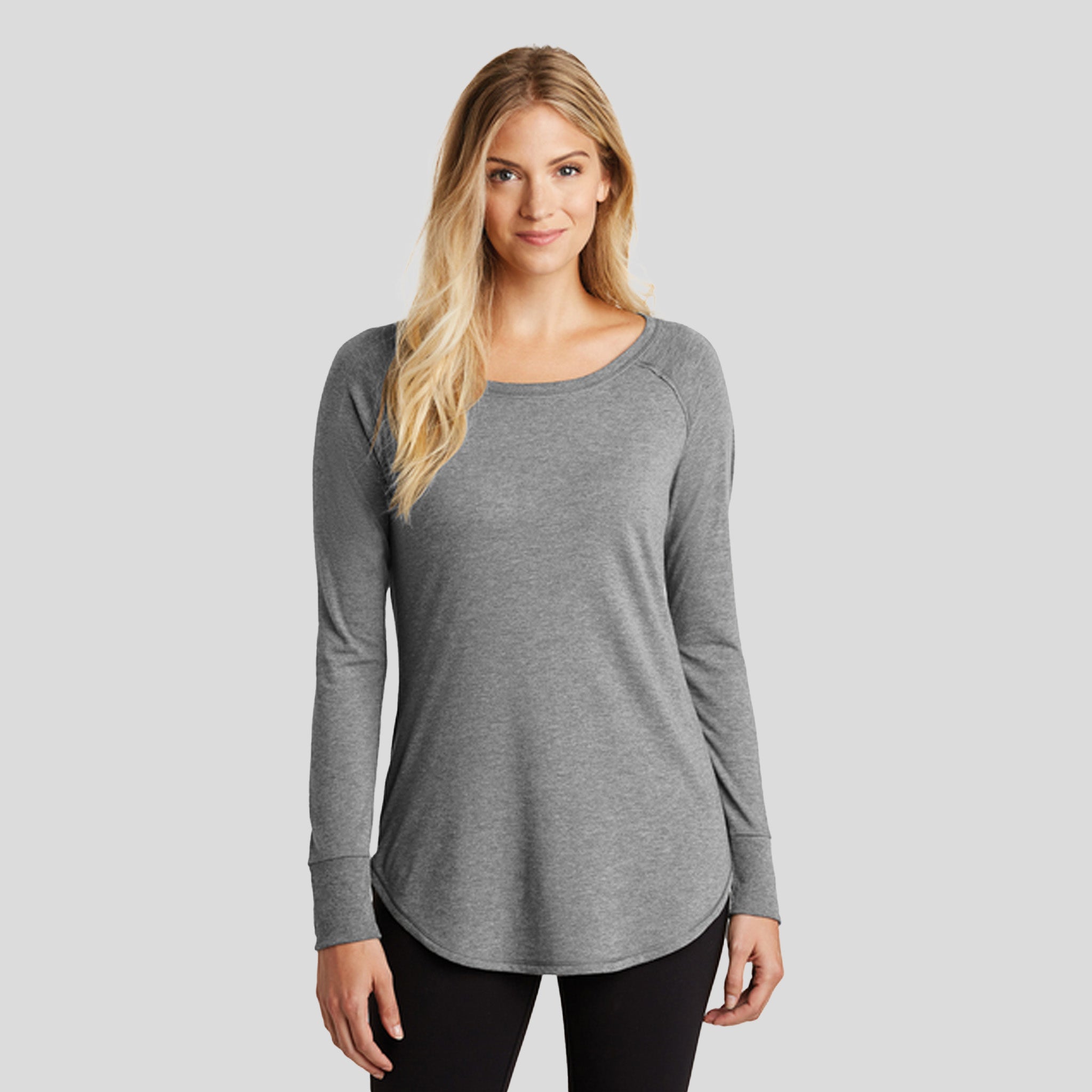 Womenโs Perfect Tri ยฎ Long Sleeve Tunic Tee | Grey Frost