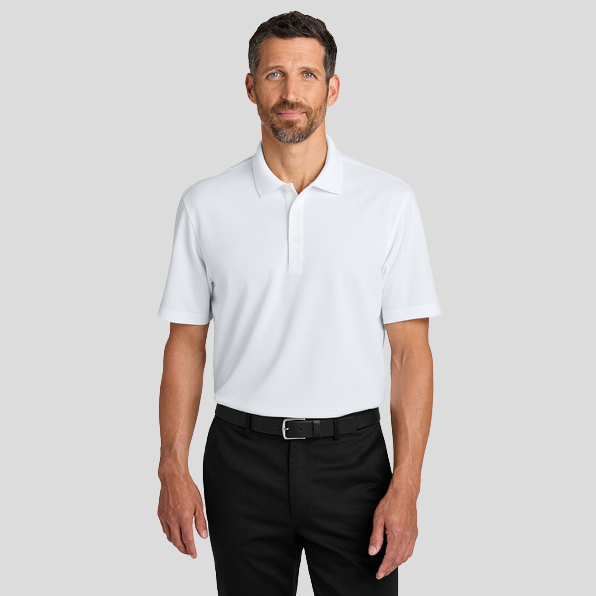 Men's Dry Zoneยฎ Stain-Release Grid Polo | White