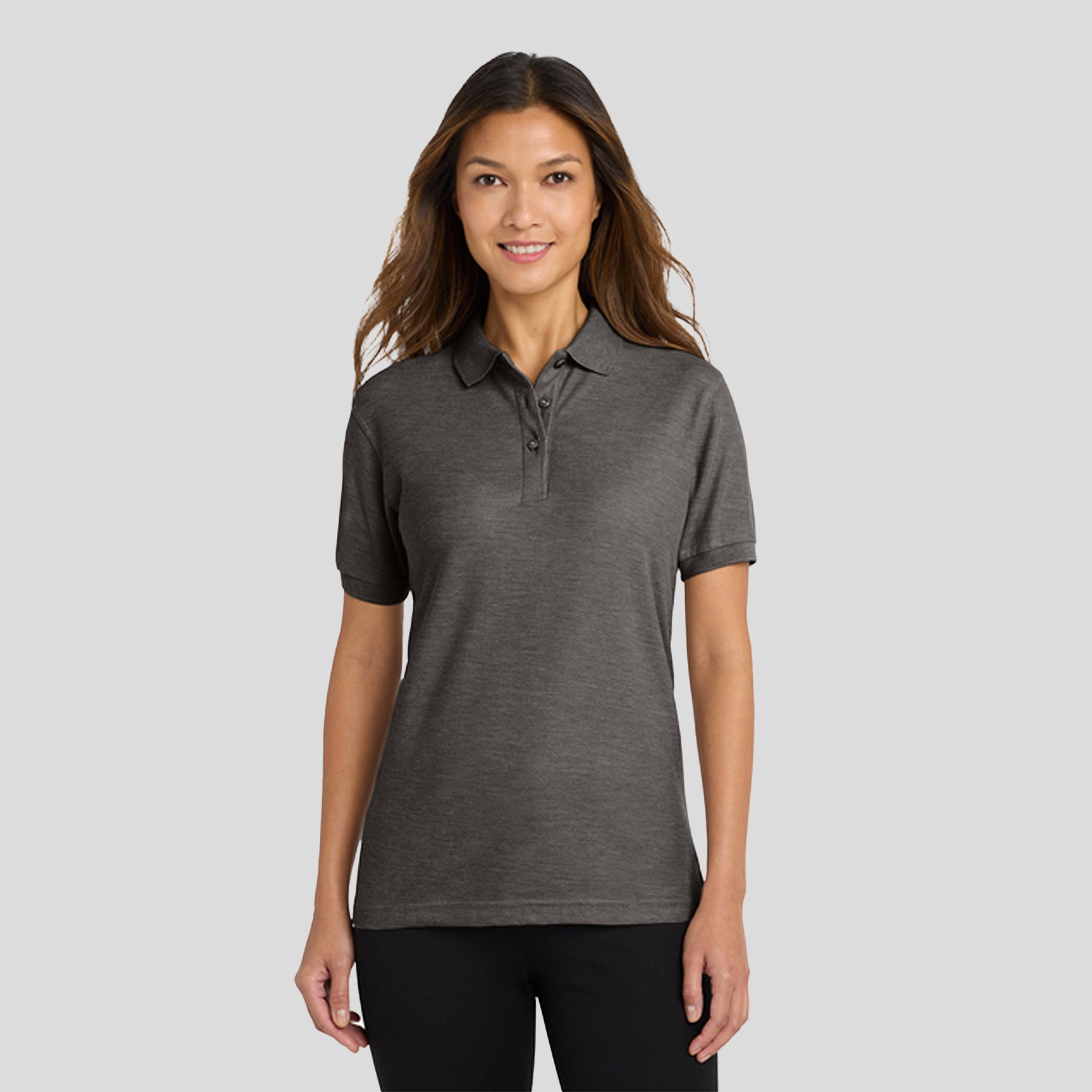 Women's Silk Touchβ’ Polo | Charcoal Heather Grey