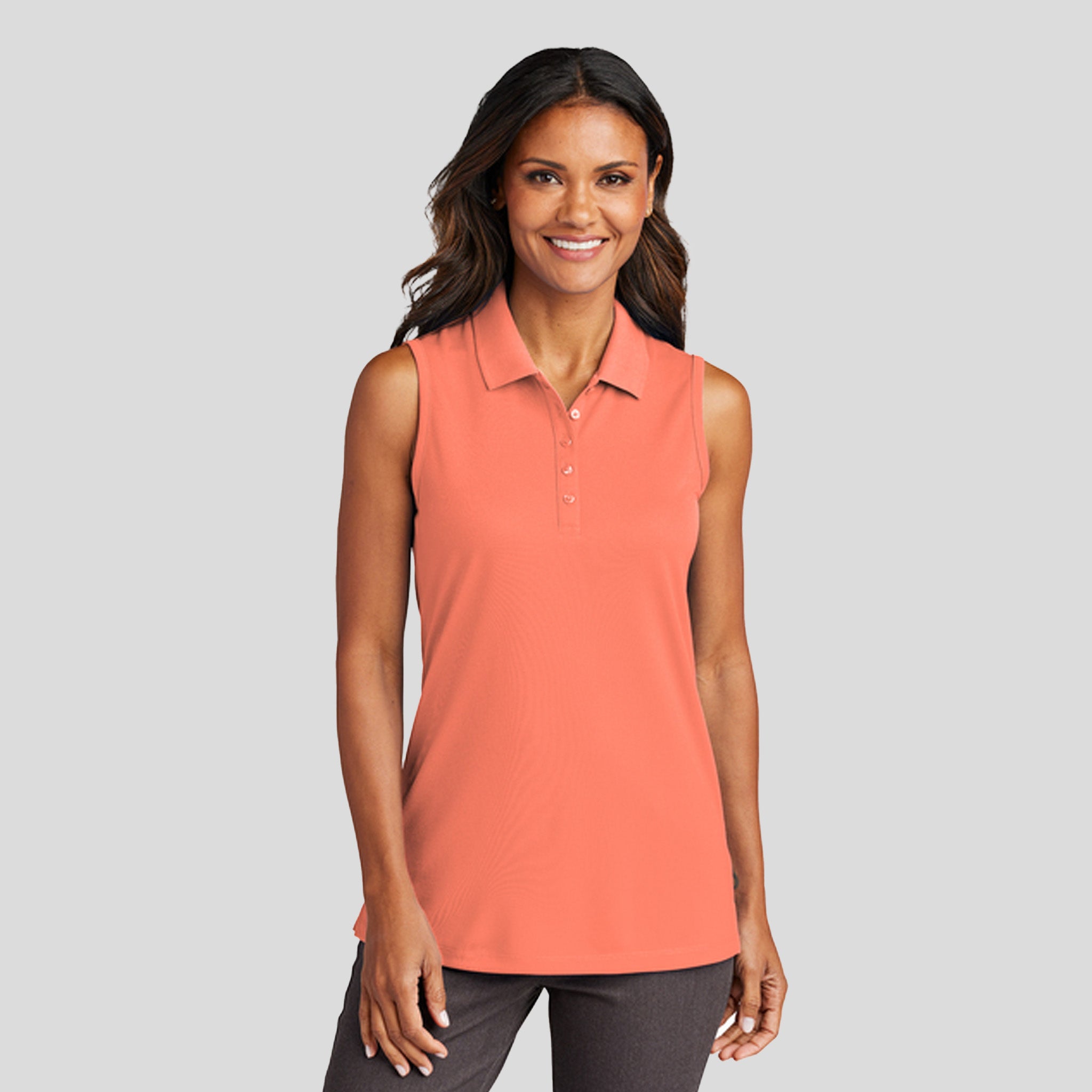 Women's Dry Zoneยฎ UV Micro-Mesh Sleeveless Polo | Coral Splash