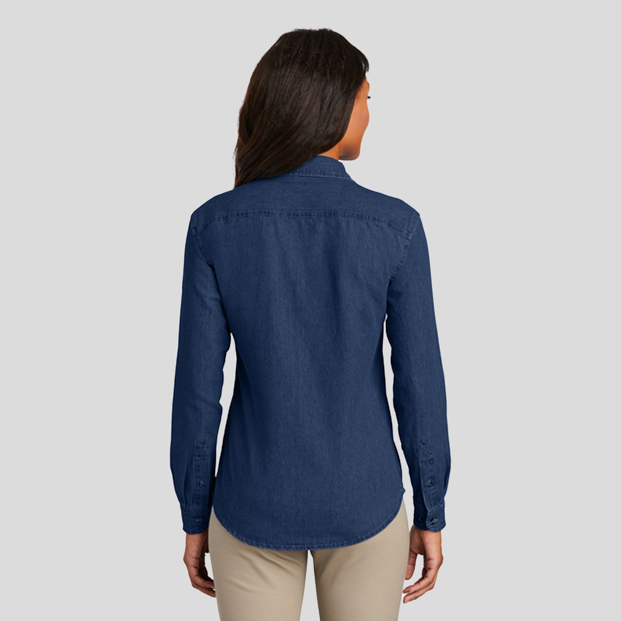 Women's Long Sleeve Value Denim Shirt | Ink Blue