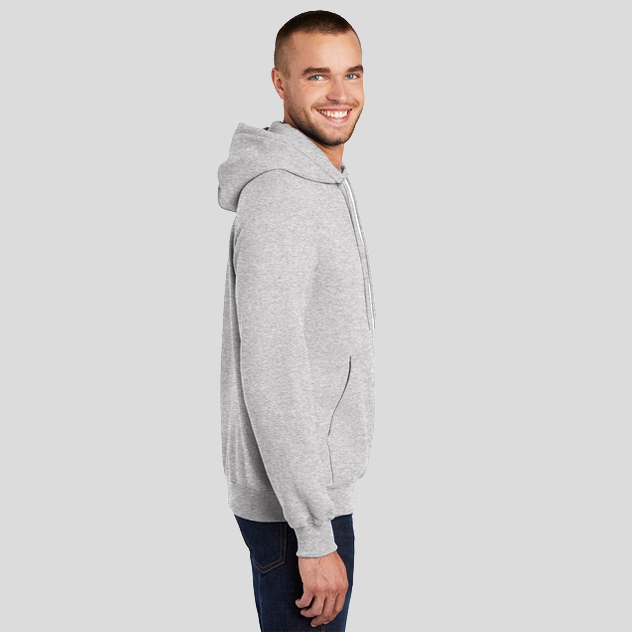 Tall Essential Fleece Pullover Hooded Sweatshirt | Ash