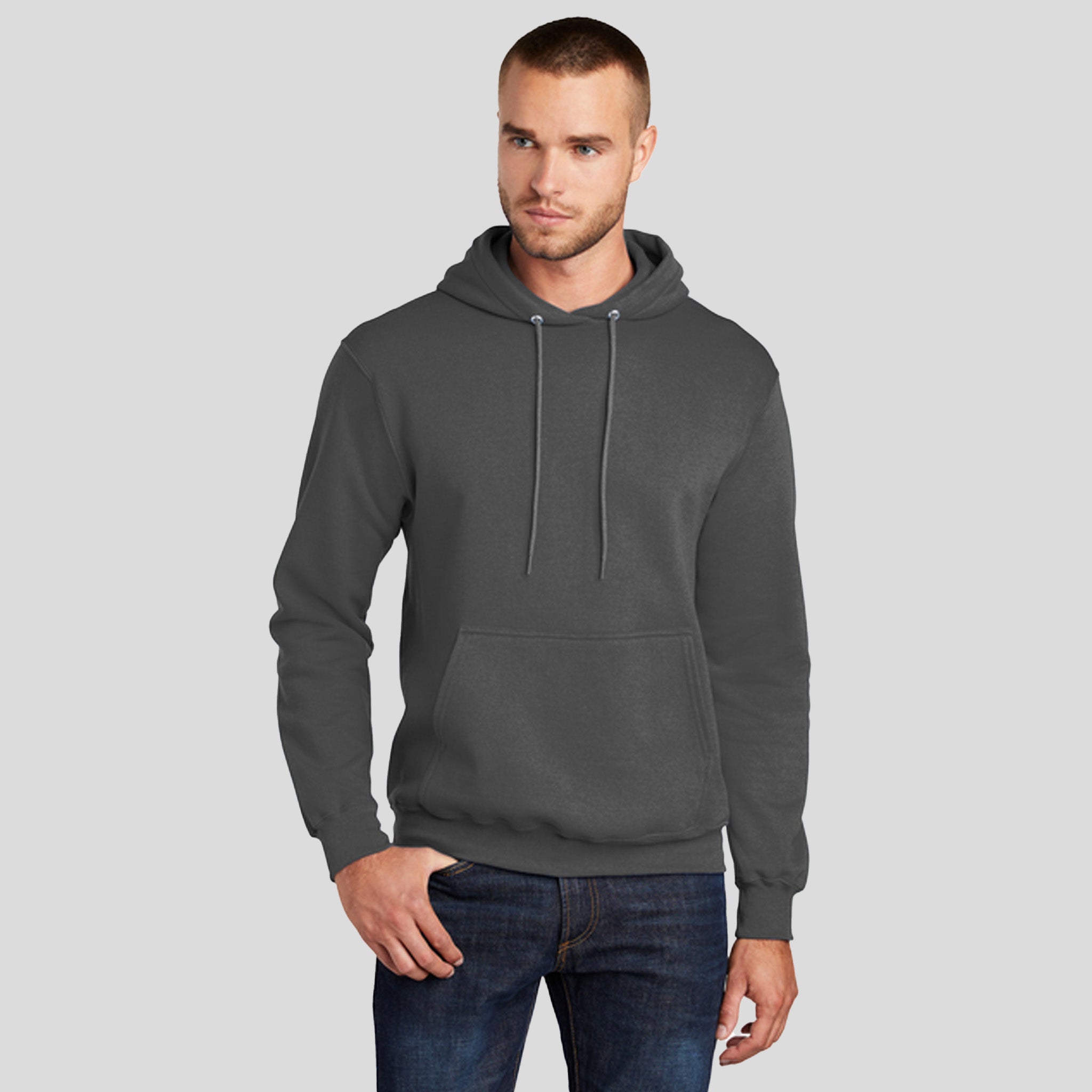 Core Fleece Pullover Hooded Sweatshirt | Coal Grey