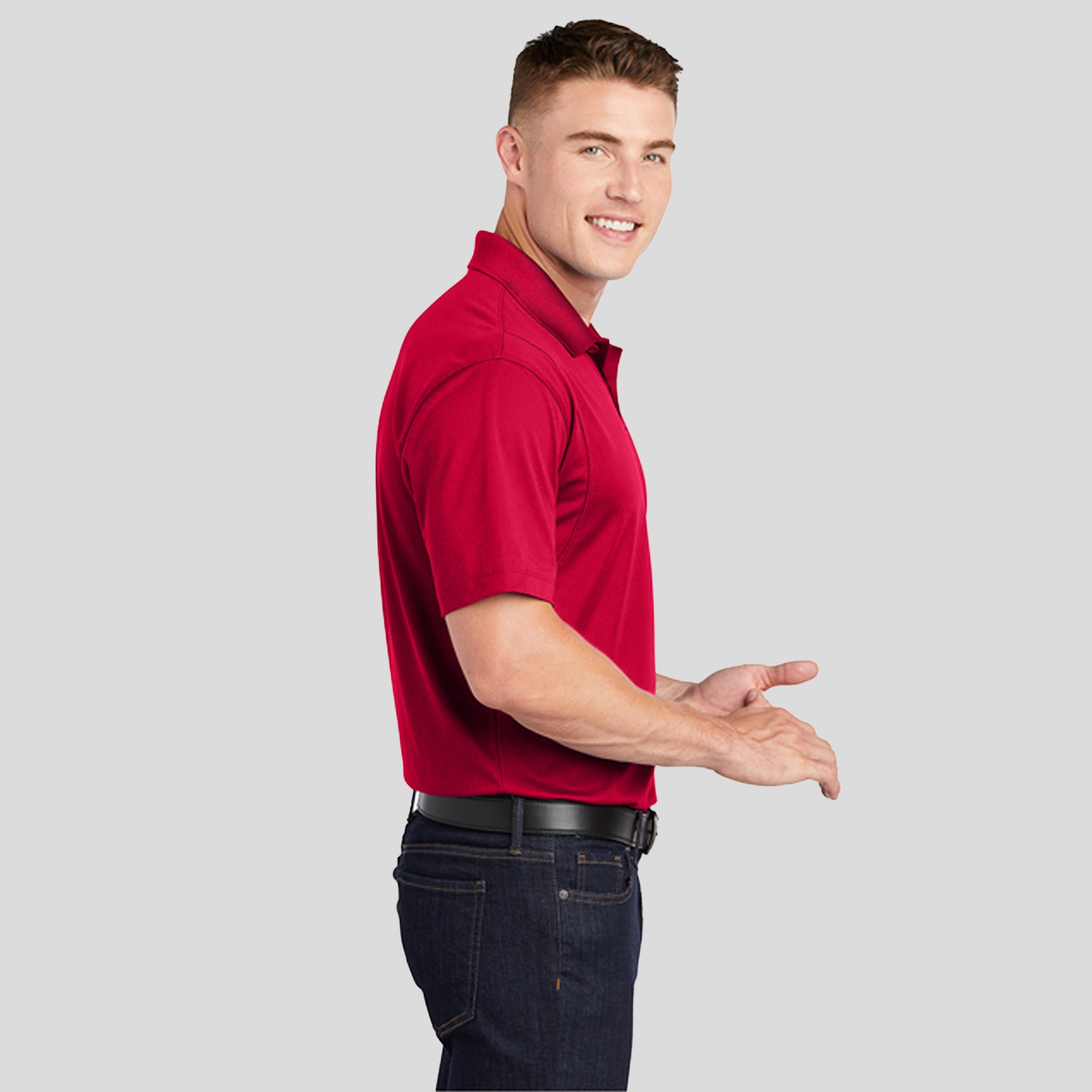 Micropique Sport-Wickยฎ Polo | Deep Red
