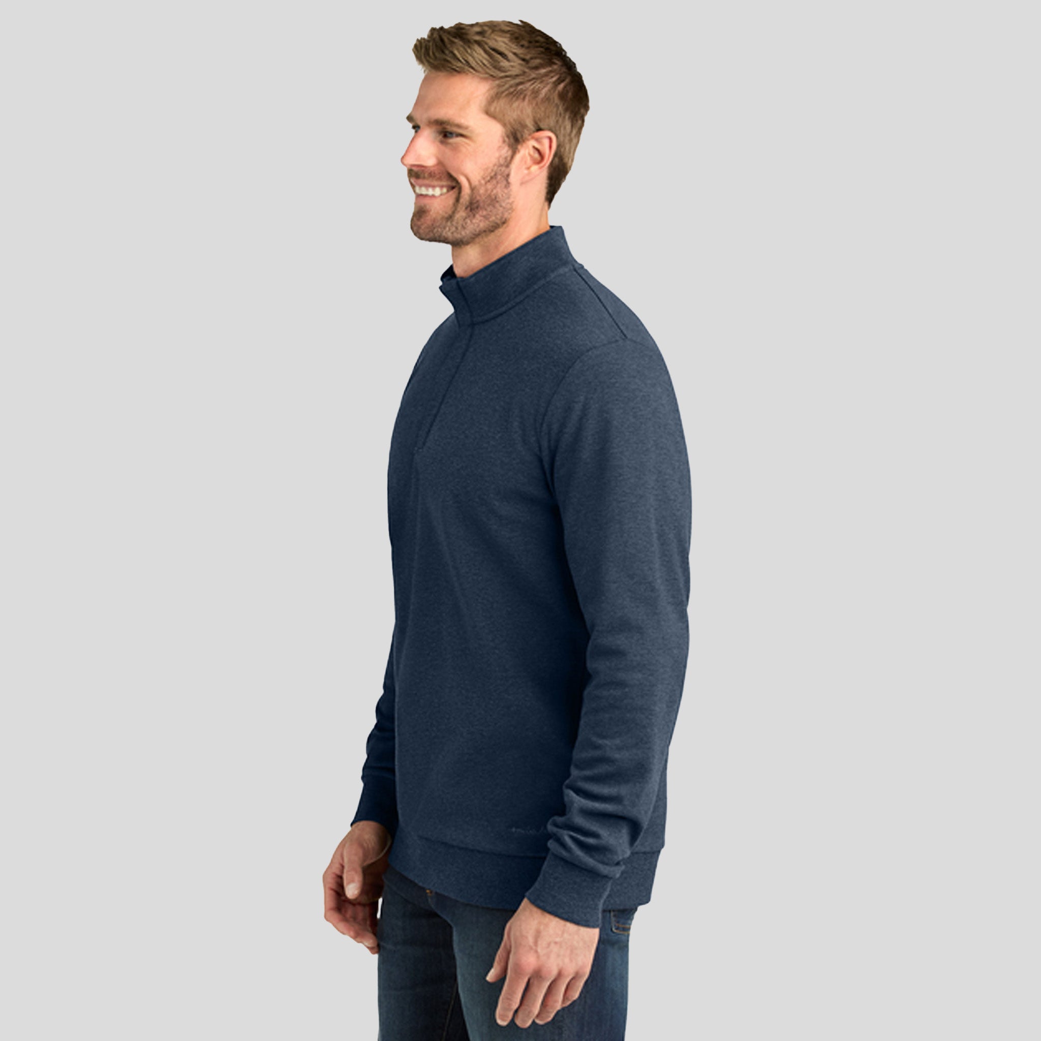 Men's Ocean Villa 1/4-Zip | Blue Heather