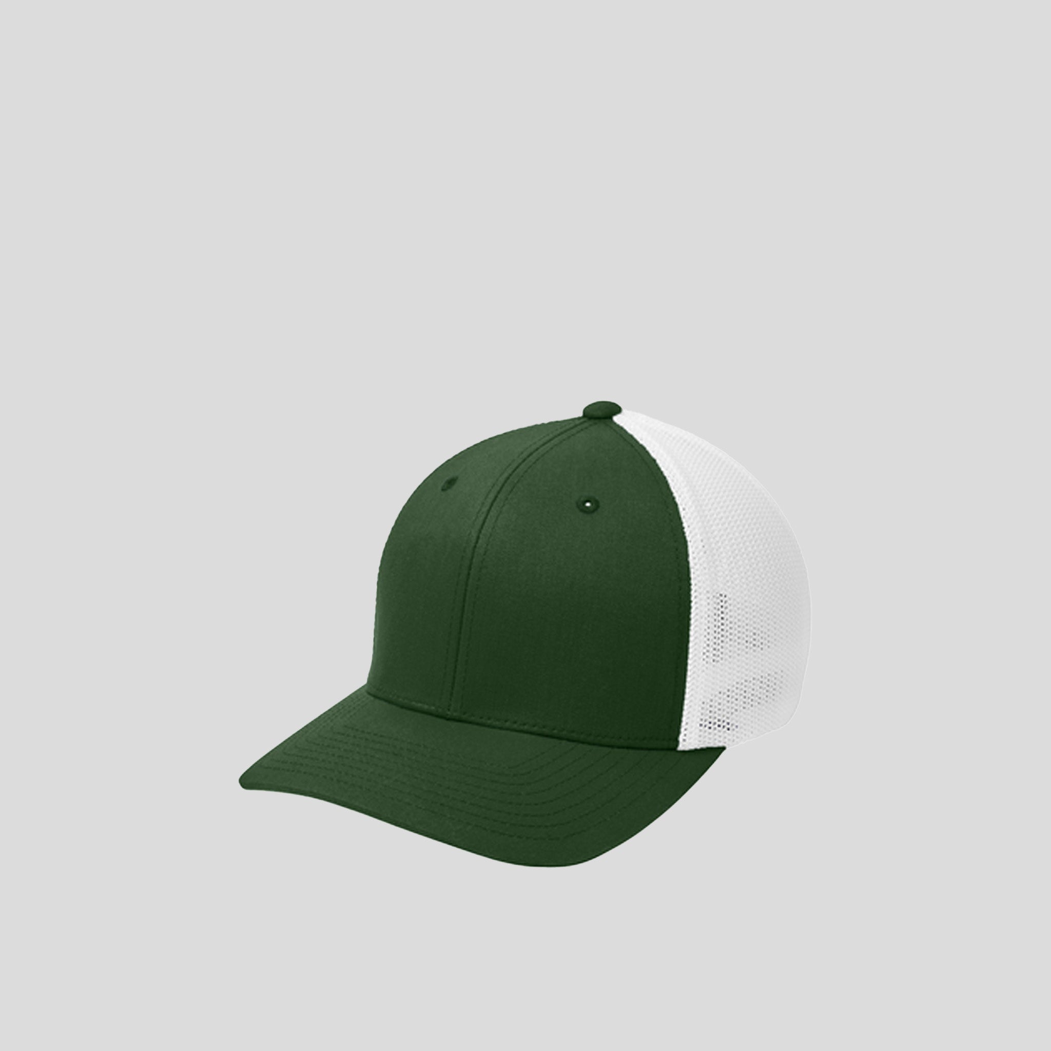 Flexfitยฎ Mesh Back Cap | Forest Green/White