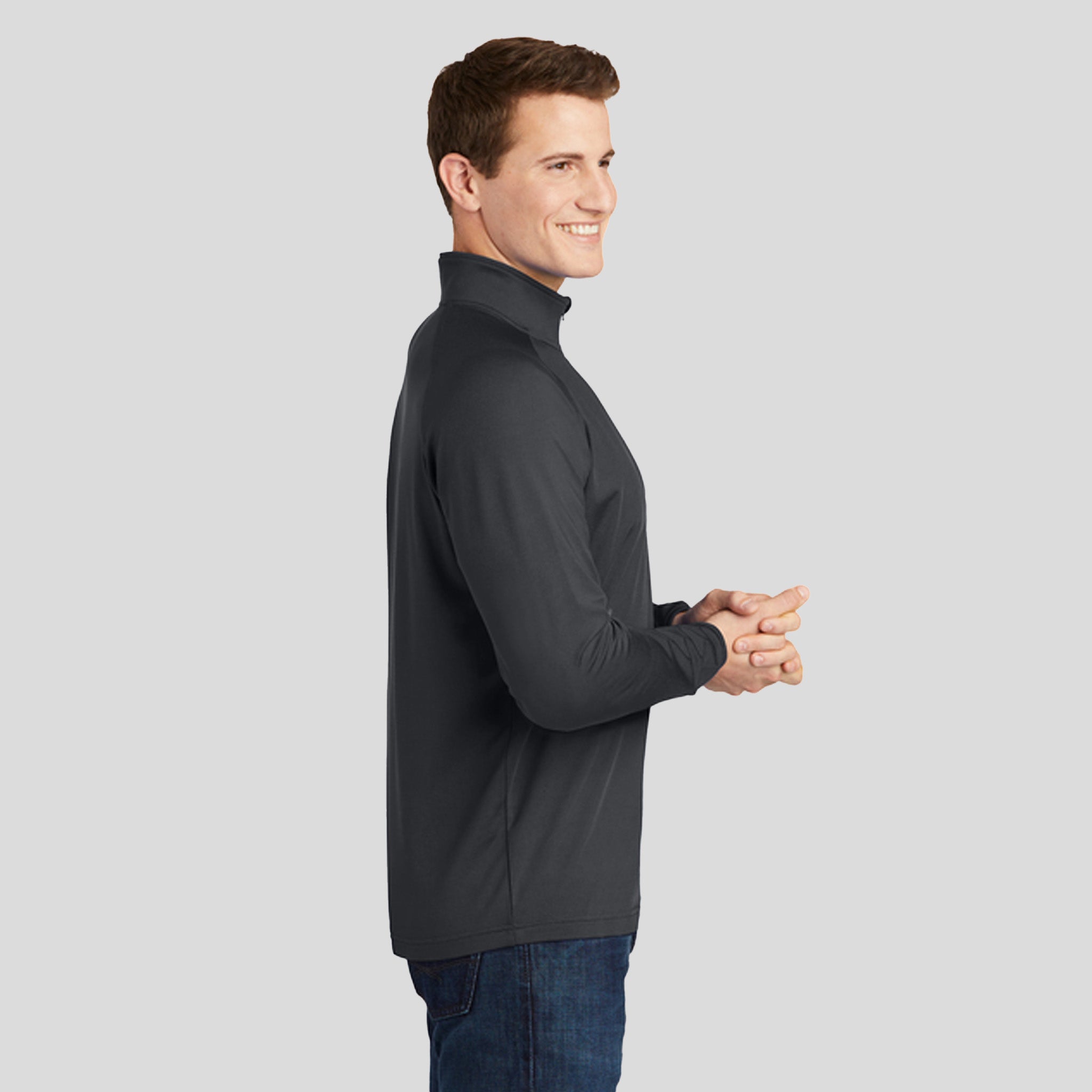 Sport-Wickยฎ Stretch 1/4-Zip Pullover | Charcoal Grey