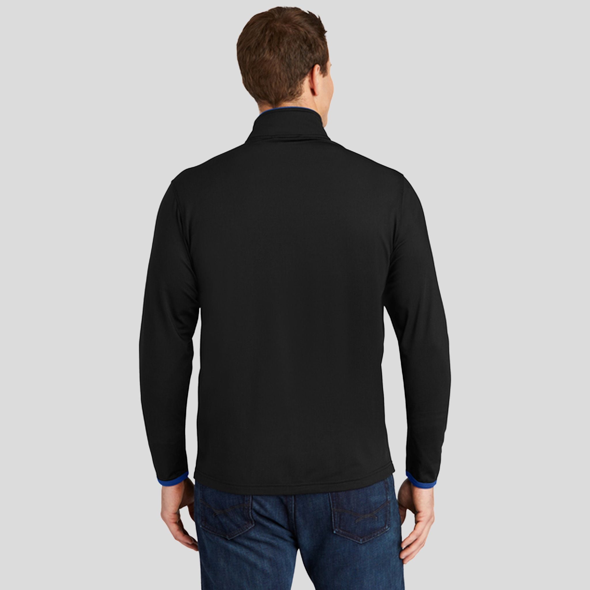 Sport-Wickยฎ Stretch Contrast Full-Zip Jacket | Black/True Royal