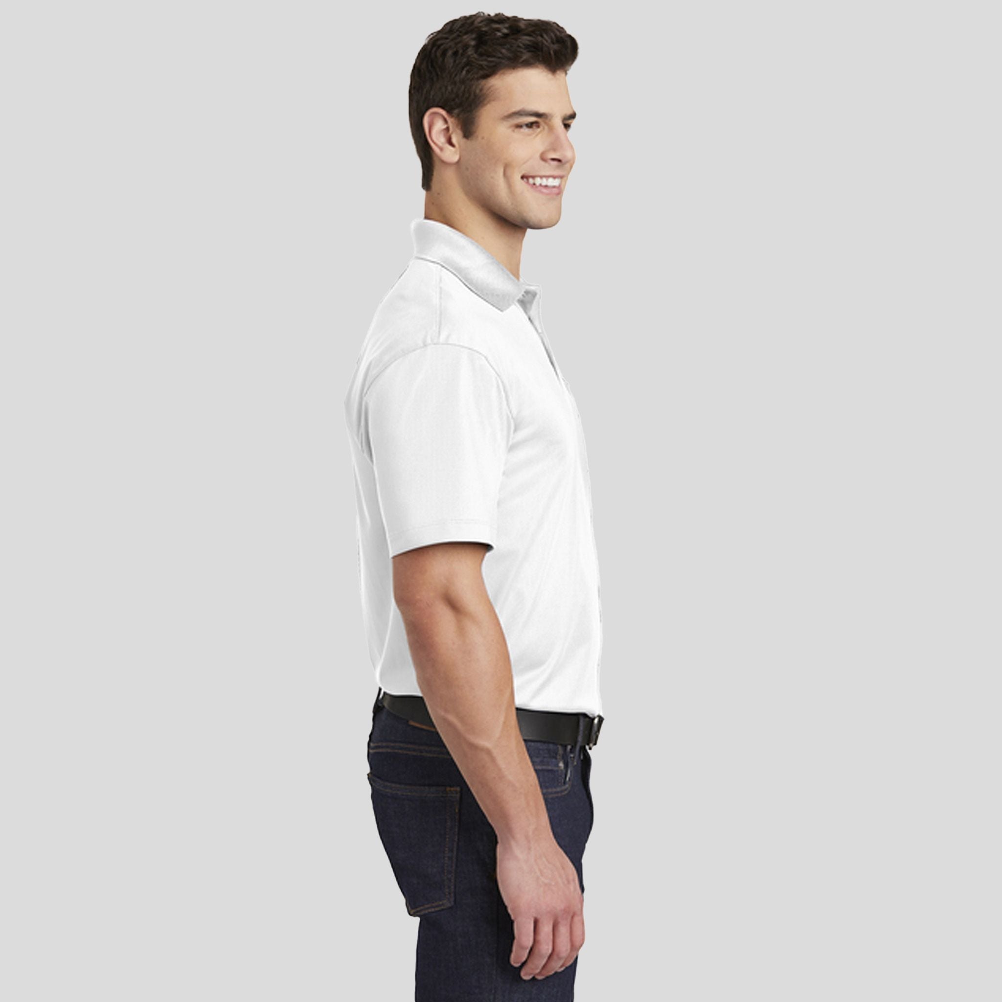 Micropique Sport-Wickยฎ Pocket Polo | White