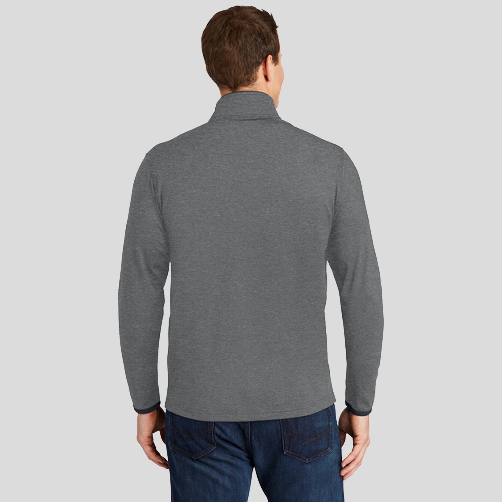 Sport-Wickยฎ Stretch Contrast Full-Zip Jacket | Charcoal Grey Heather/Charcoal Grey