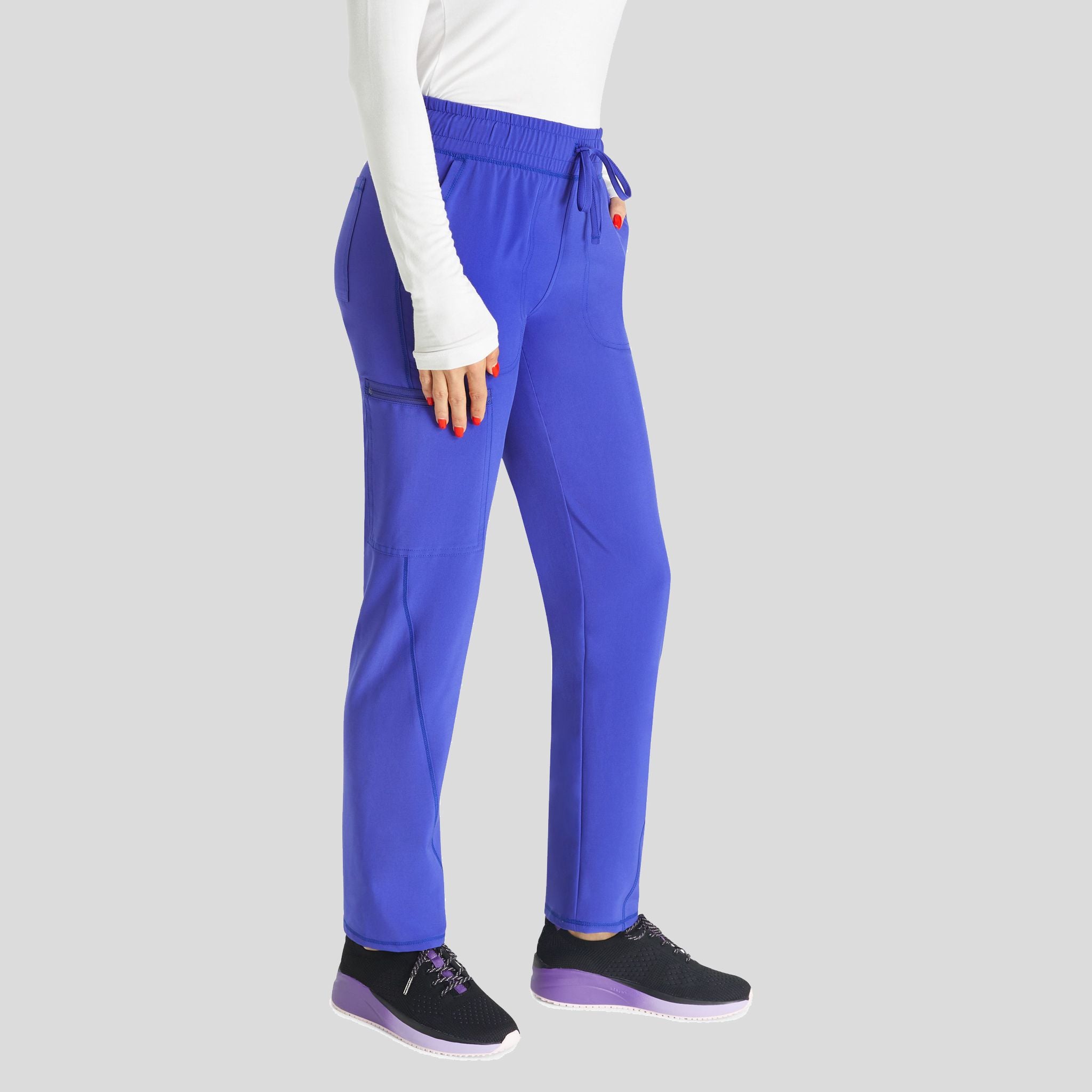 Women’s Mid Rise Tapered Leg Drawstring Pant | Glacier Pearl