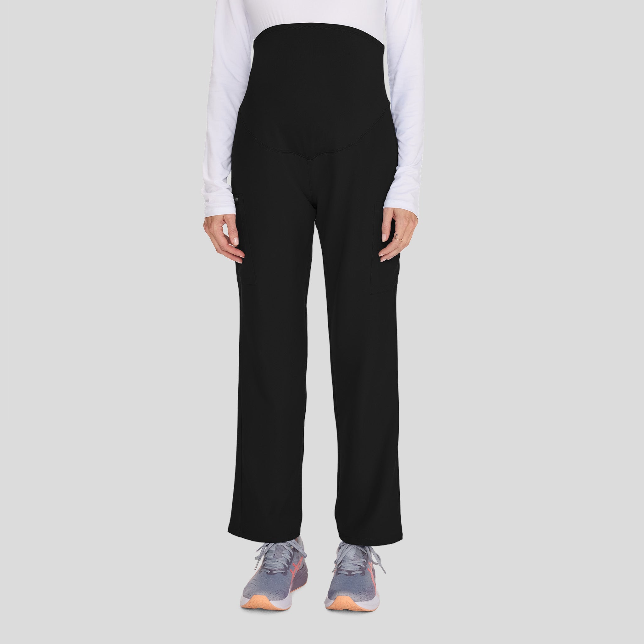 Maternity 3-Pocket Straight Leg Scrub Pant | Black