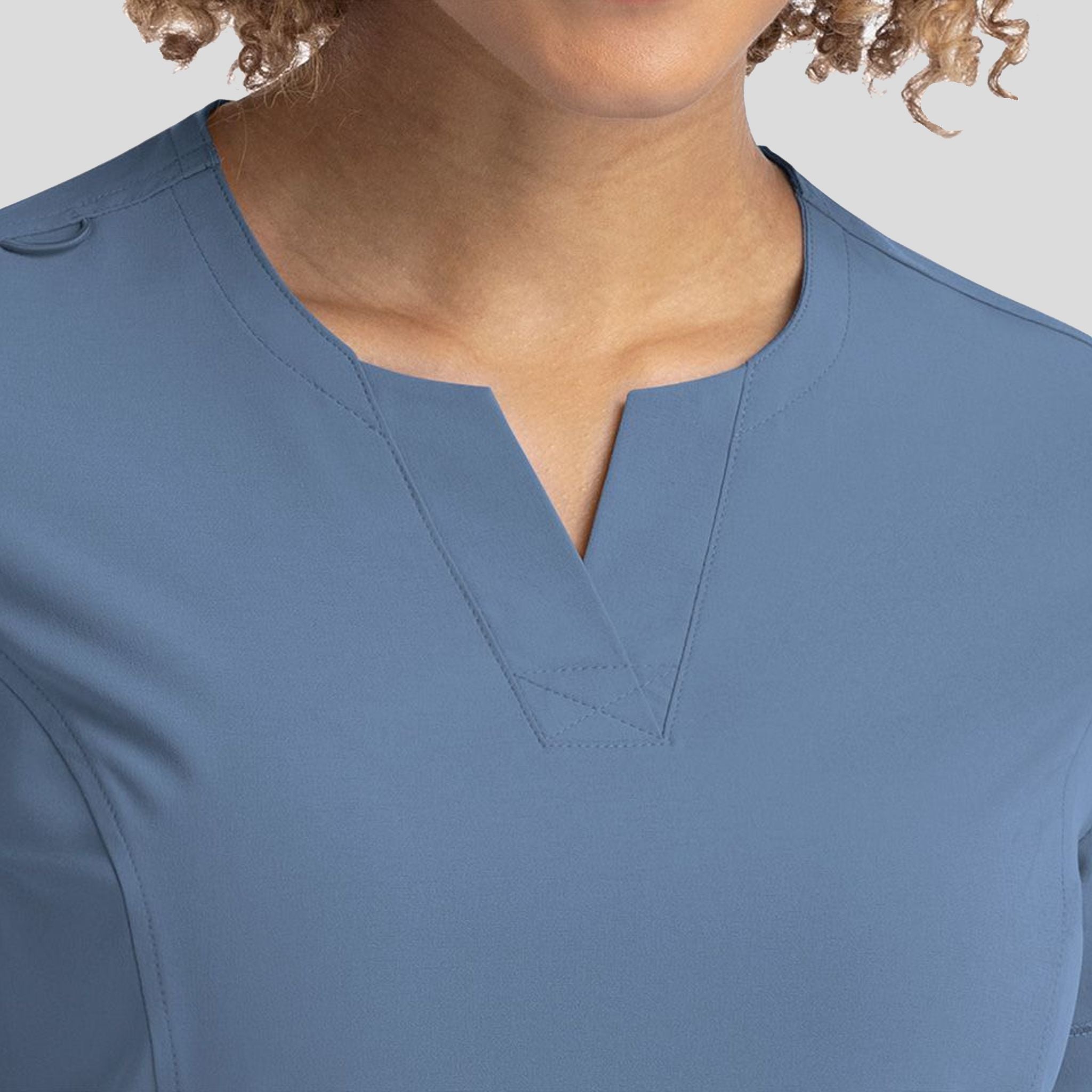 Notched Crew Neck Top | Glazier Lake