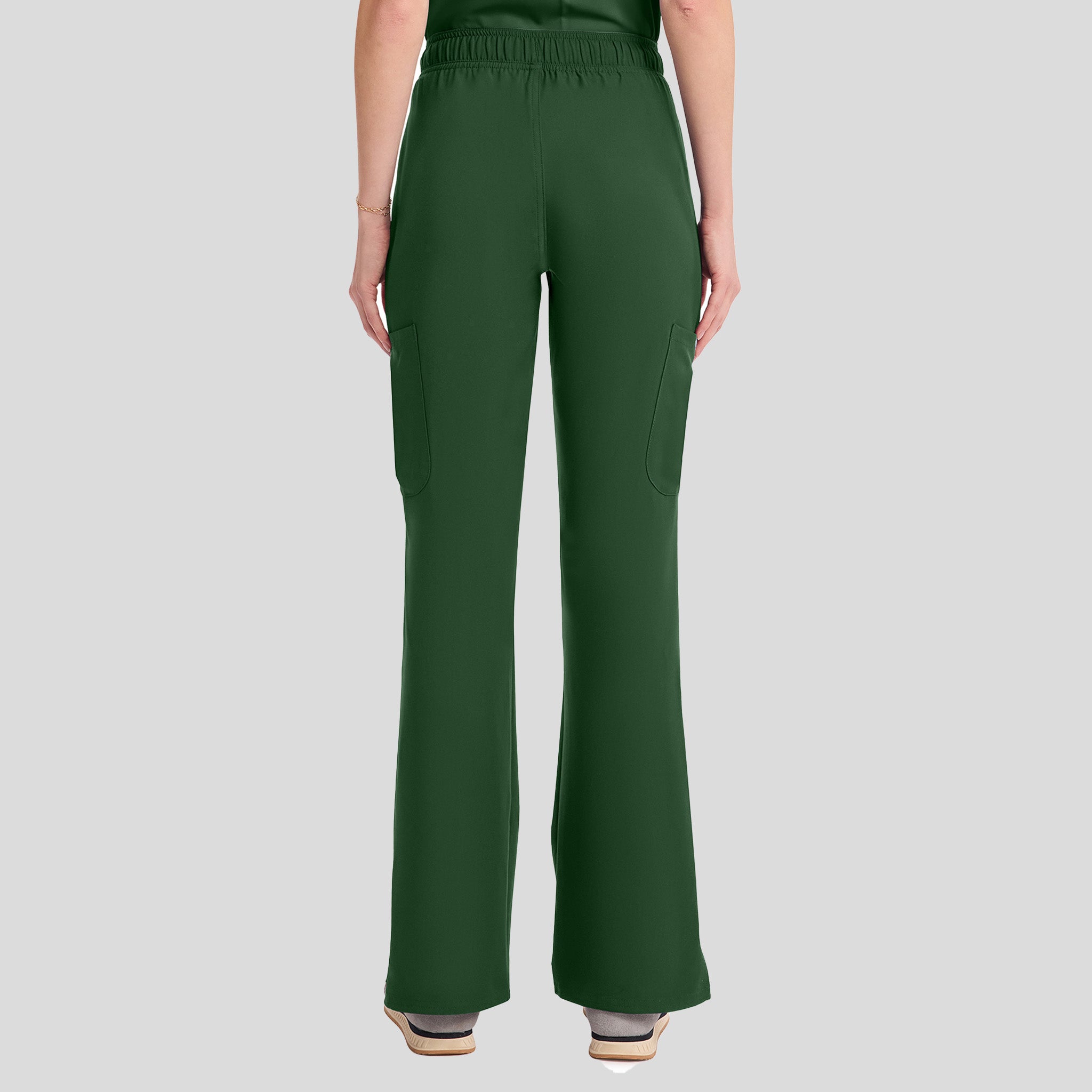 Mid Rise Flare Leg Scrub Pant | Hunter