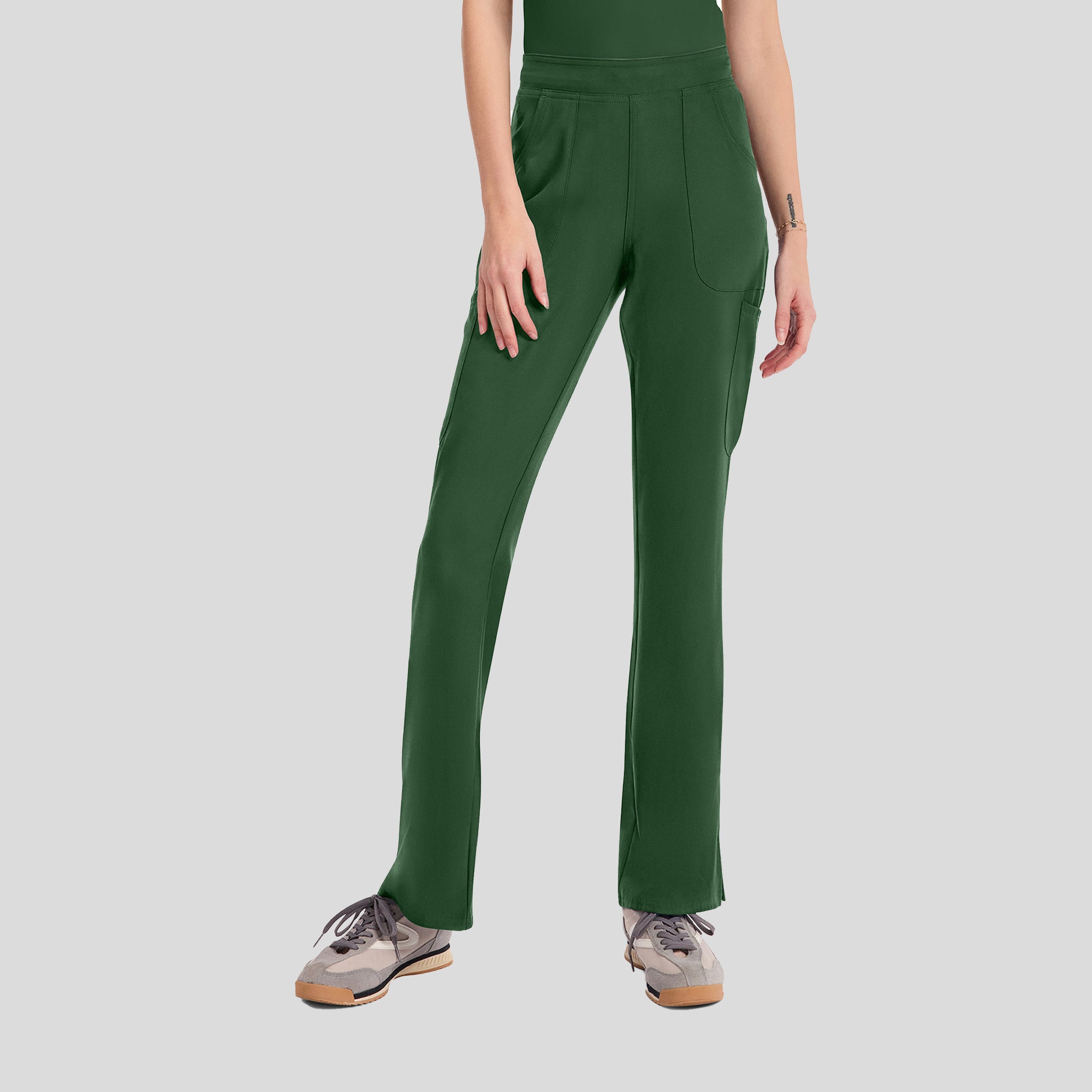 Mid Rise Flare Leg Scrub Pant | Hunter