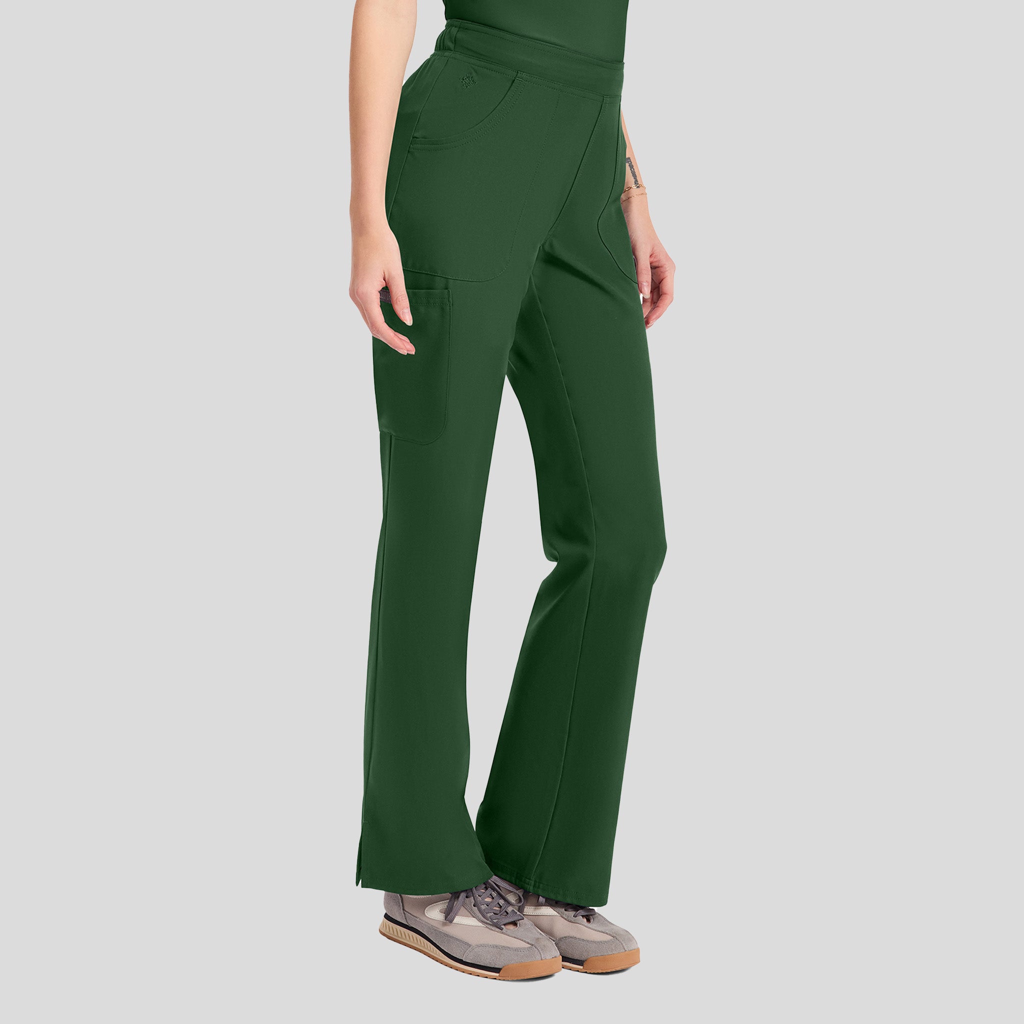 Mid Rise Flare Leg Scrub Pant | Hunter
