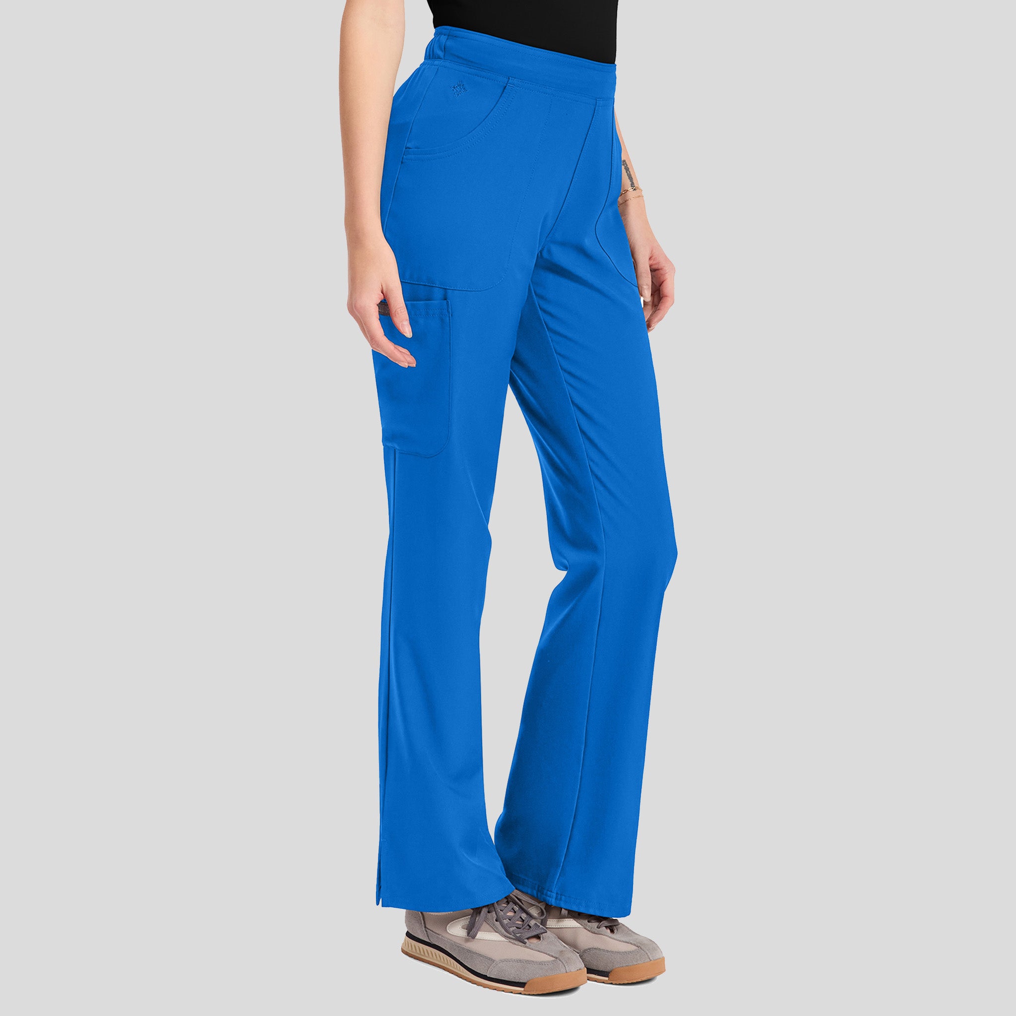Mid Rise Flare Leg Scrub Pant | Royal