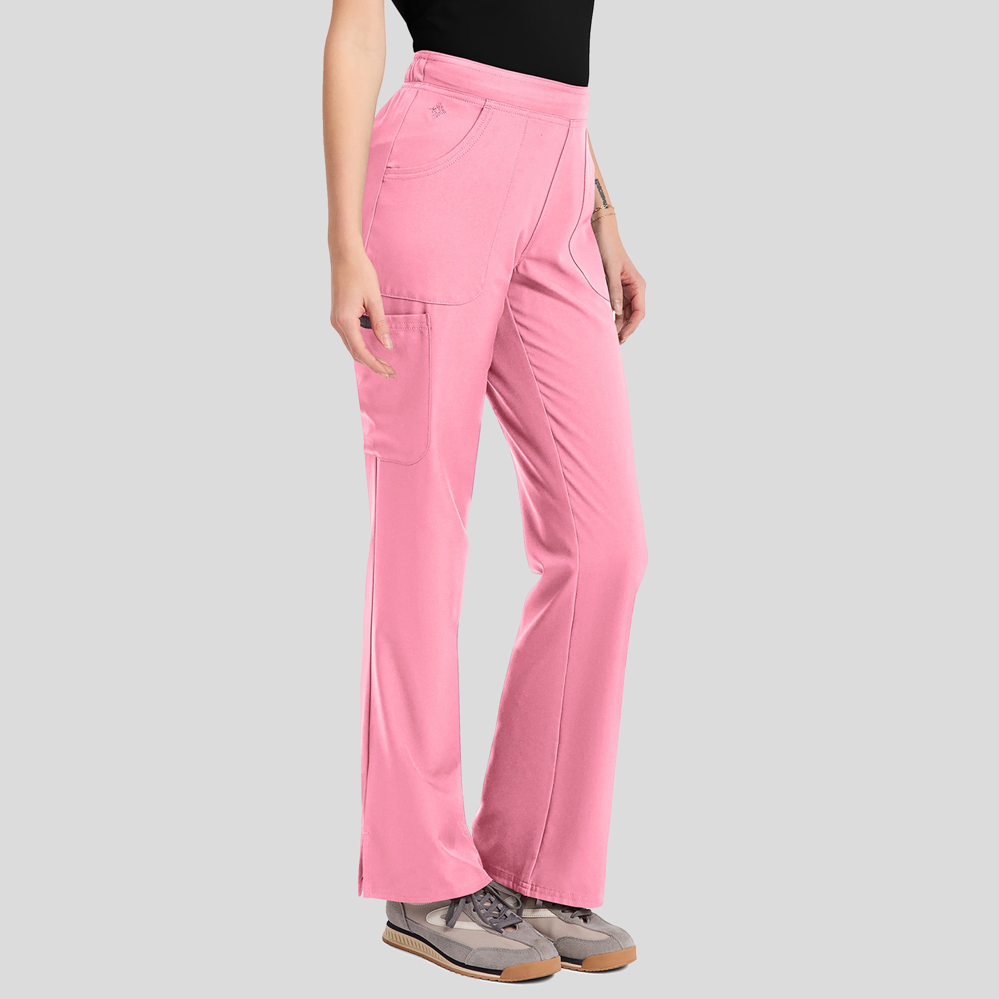 Mid Rise Flare Leg Scrub Pant | Taffy Pink