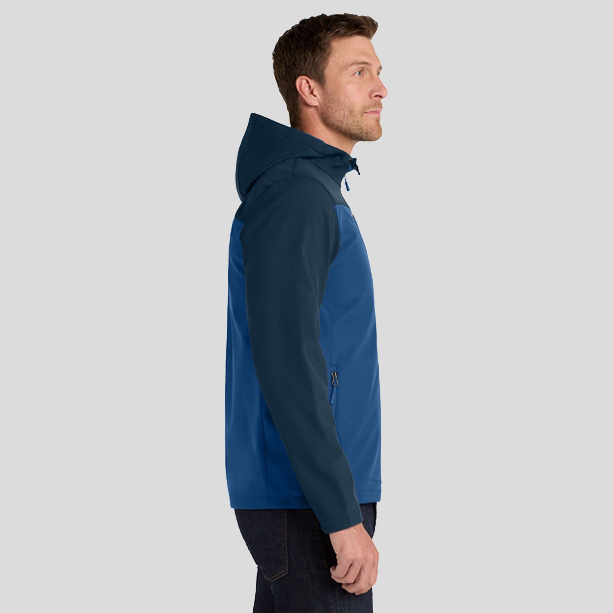 Hooded Core Soft Shell Jacket | Night Sky Blue/Dress Blue Navy