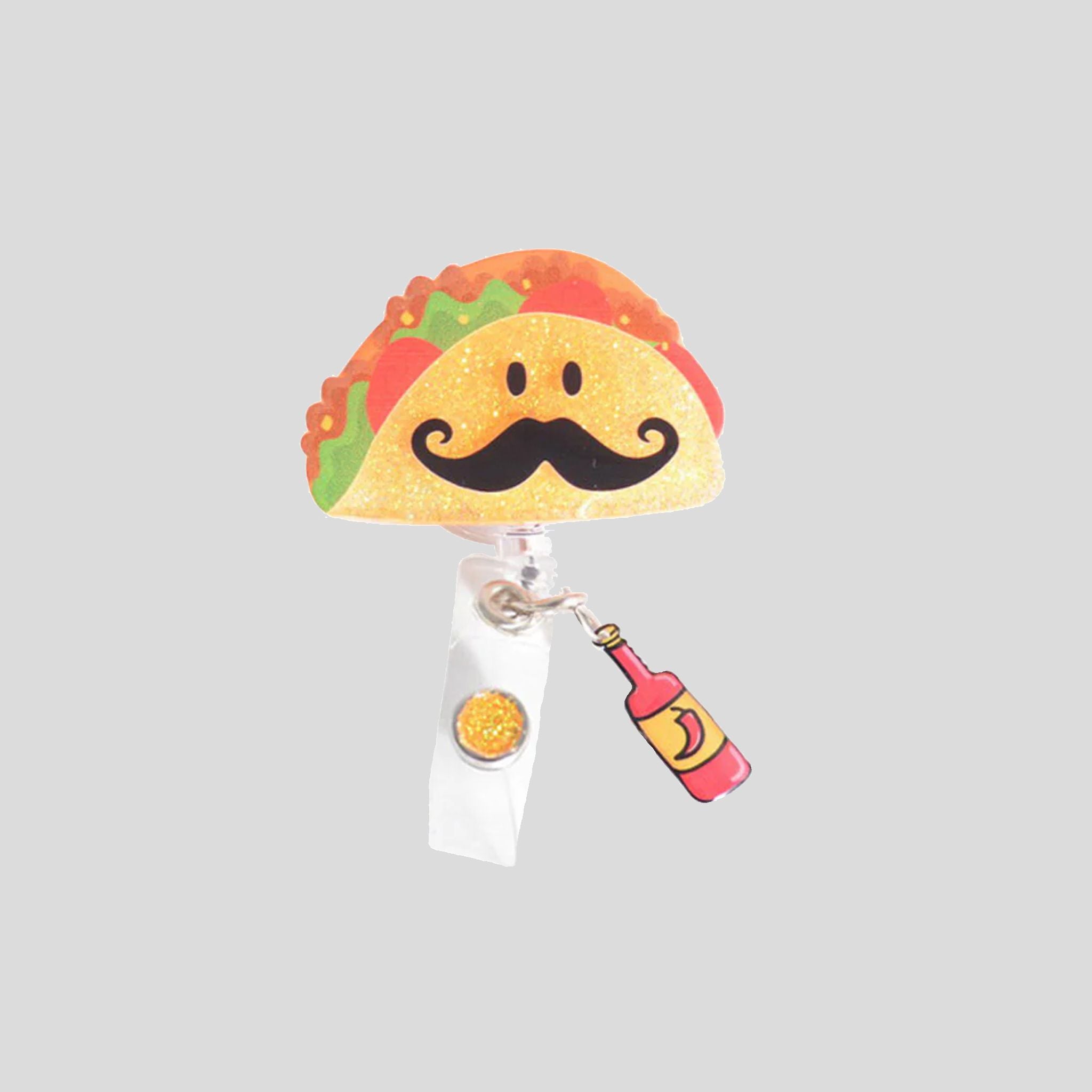 Glitterific Taco Badge Holder