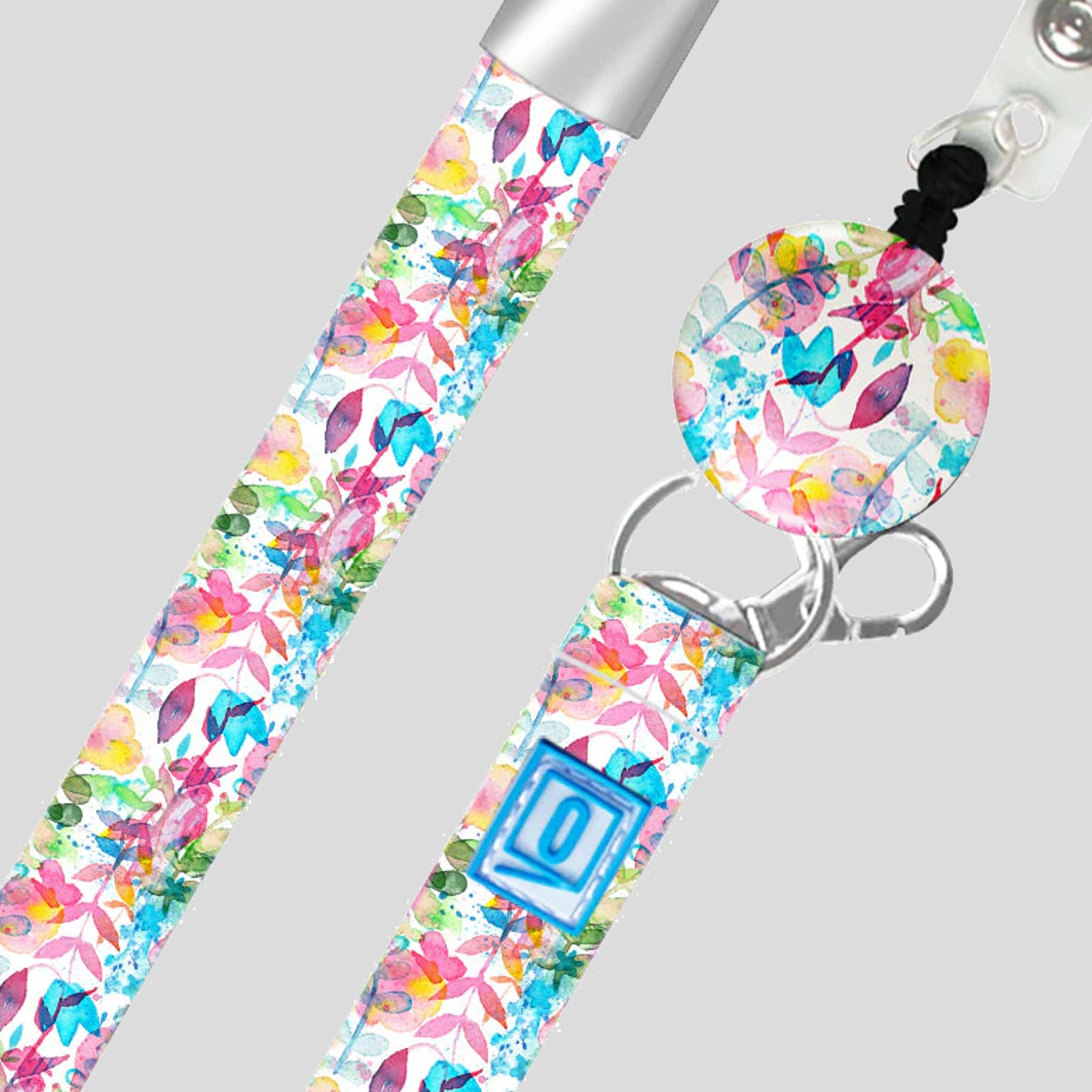 LUXE Lanyard Watercolor Floral