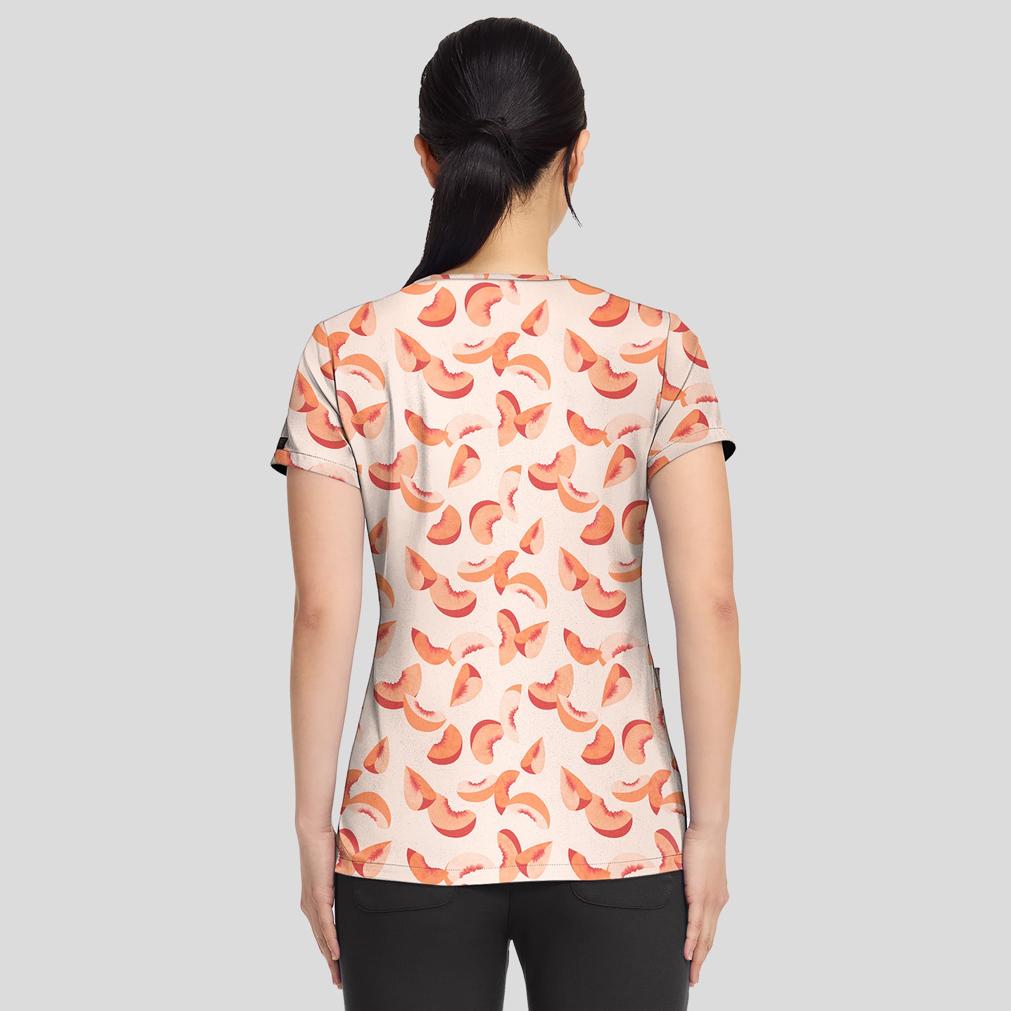 V-Neck Print Top | Just Peachy