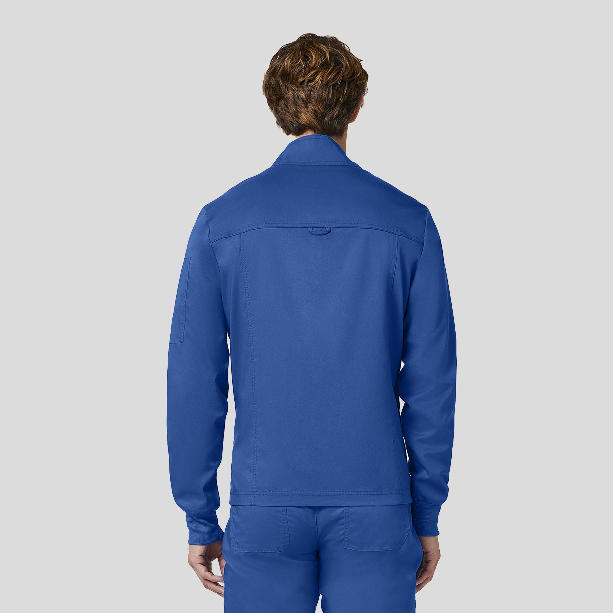 Men's Zip Front Scrub Jacket | Royal