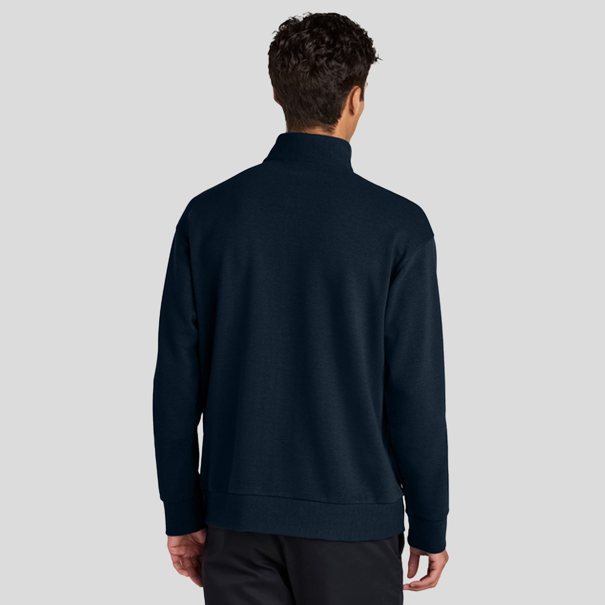 Linear Texture 1/4-Zip | Night Navy