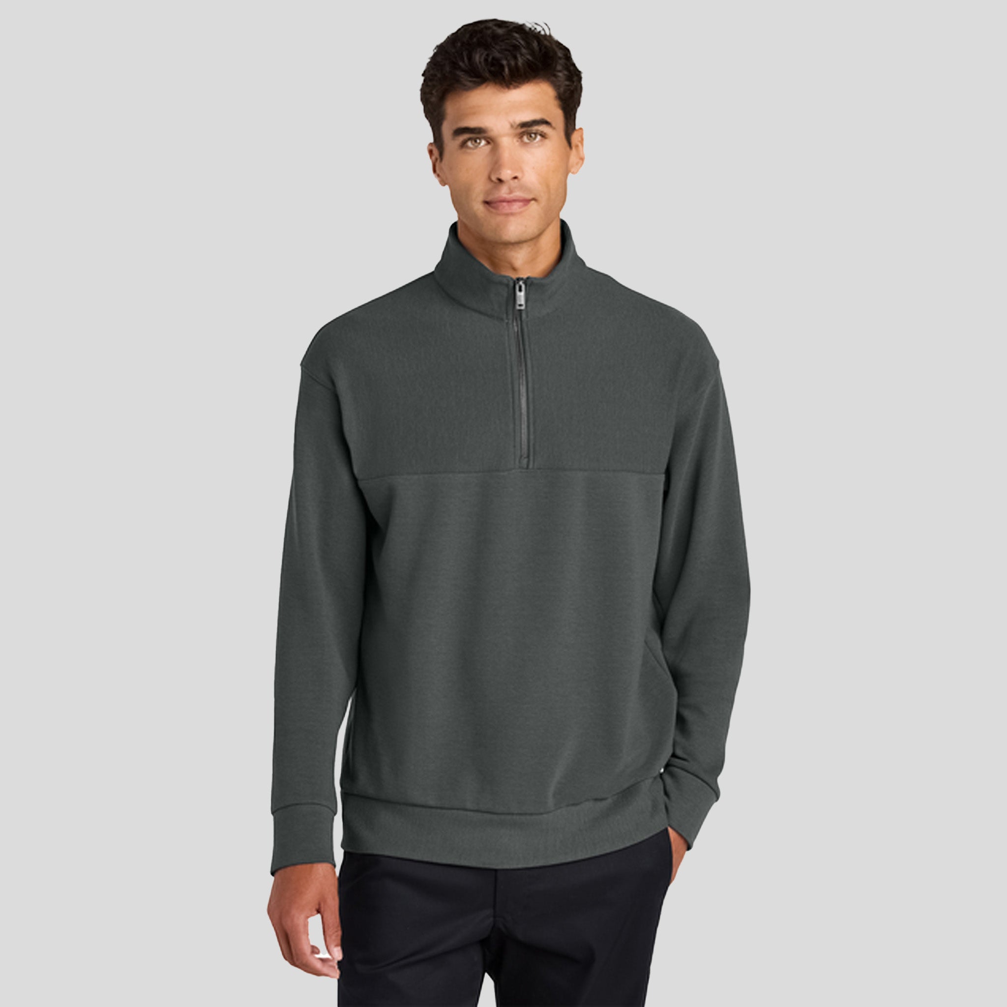 Linear Texture 1/4-Zip | Storm Grey