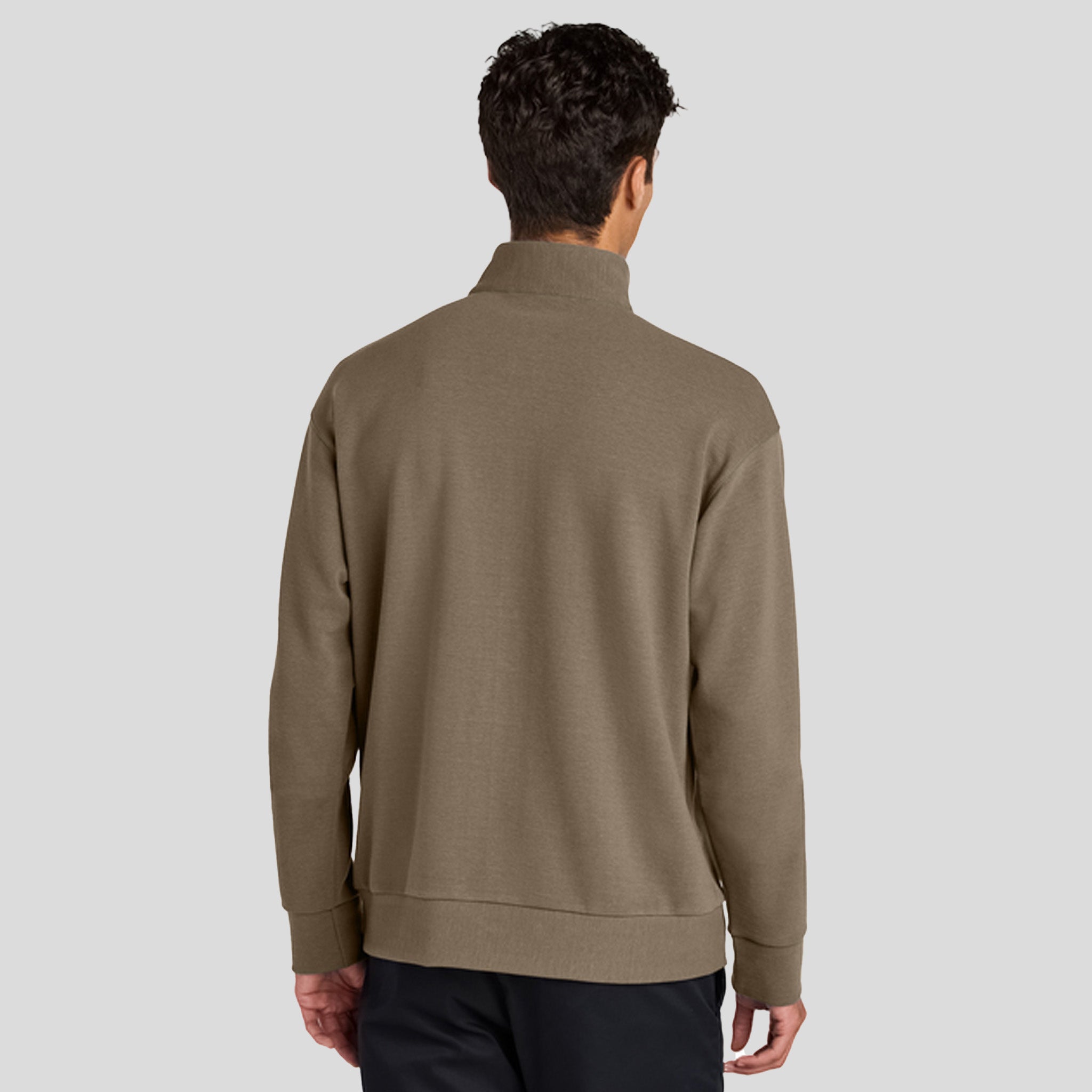 Linear Texture 1/4-Zip | Warm Taupe