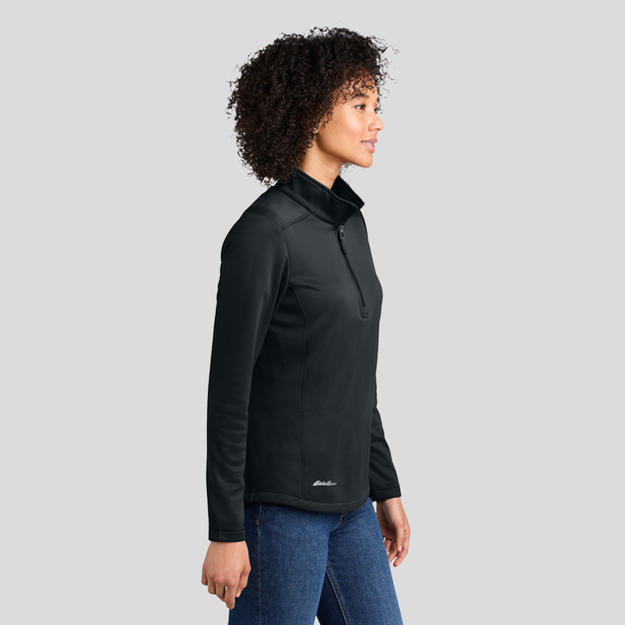 Women’s Smooth Mid Layer Fleece 1/2-Zip | Black