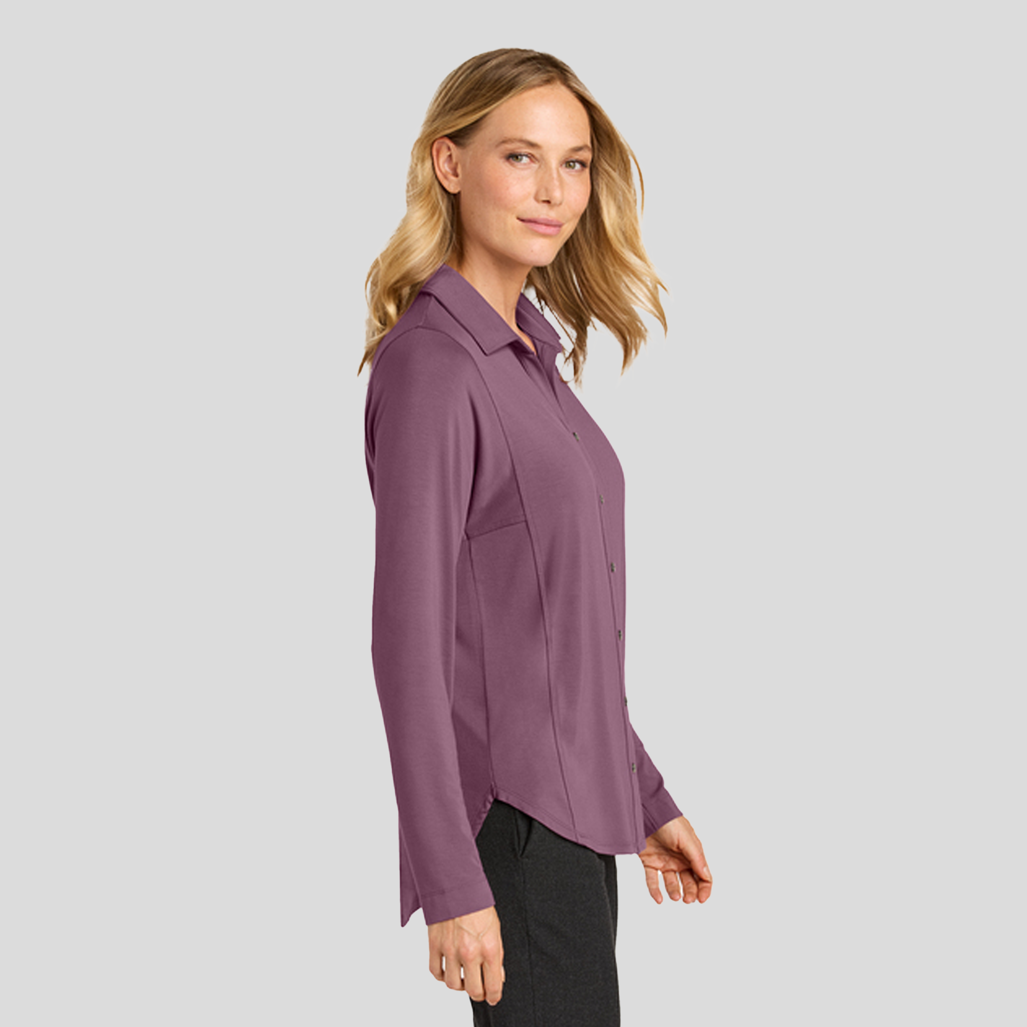 Women’s Luxe Knit Button Tunic | Purple Mist