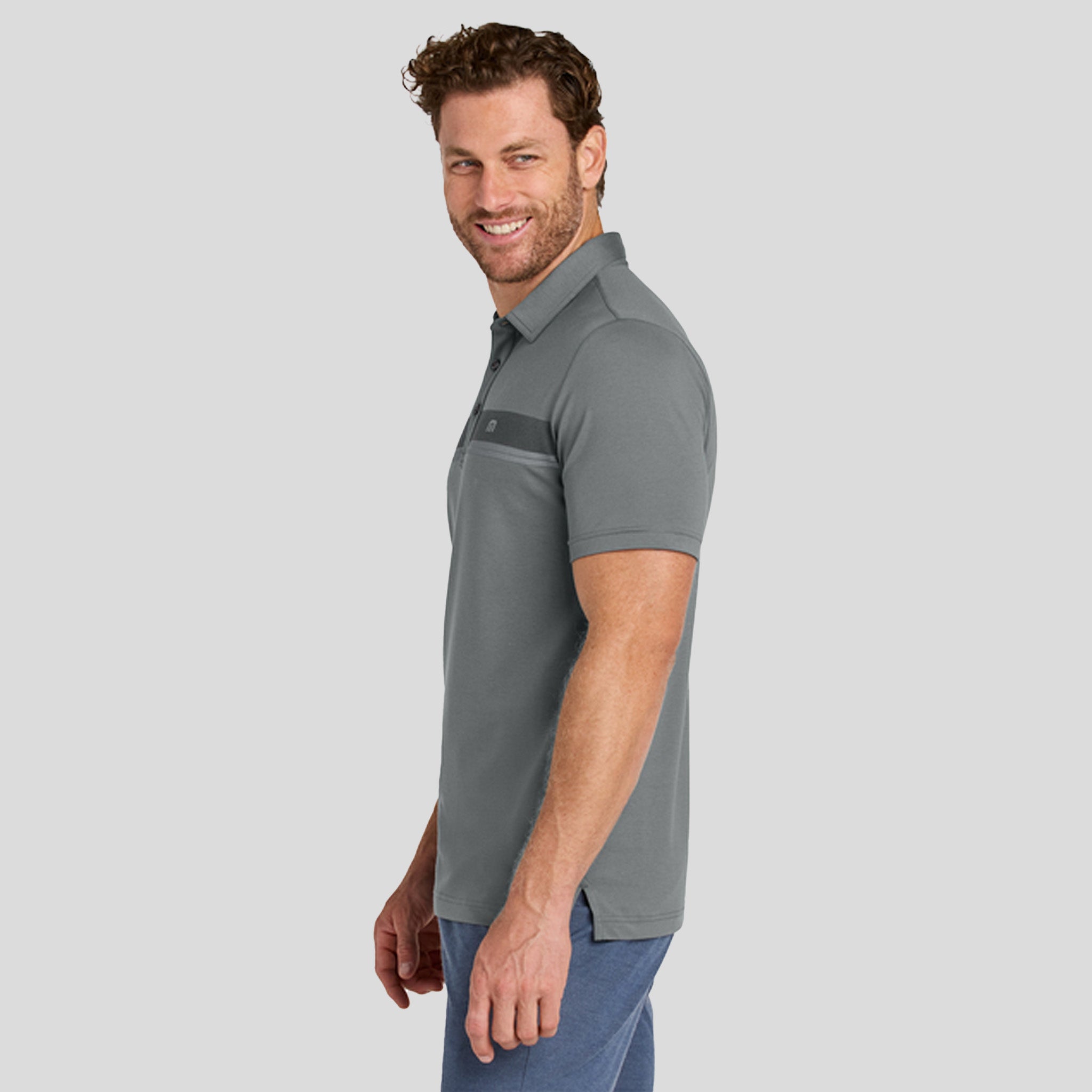 Glenview Stripe Polo | Quiet Shade Grey